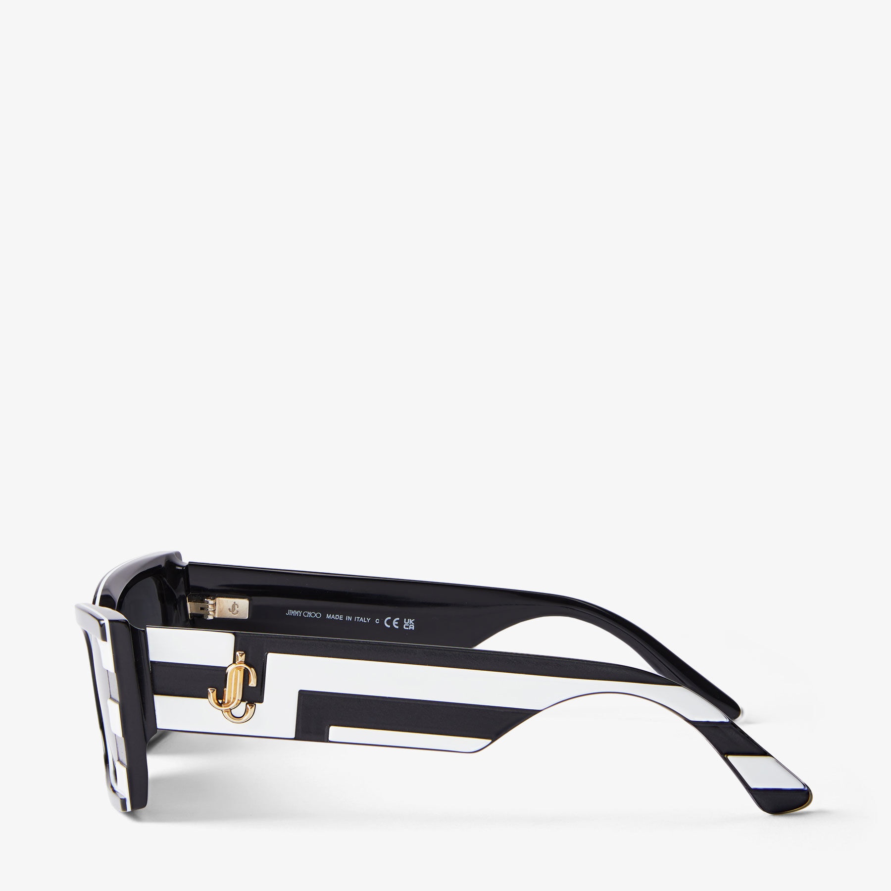 Kalila
Black and White Rectangular Sunglasses - 4