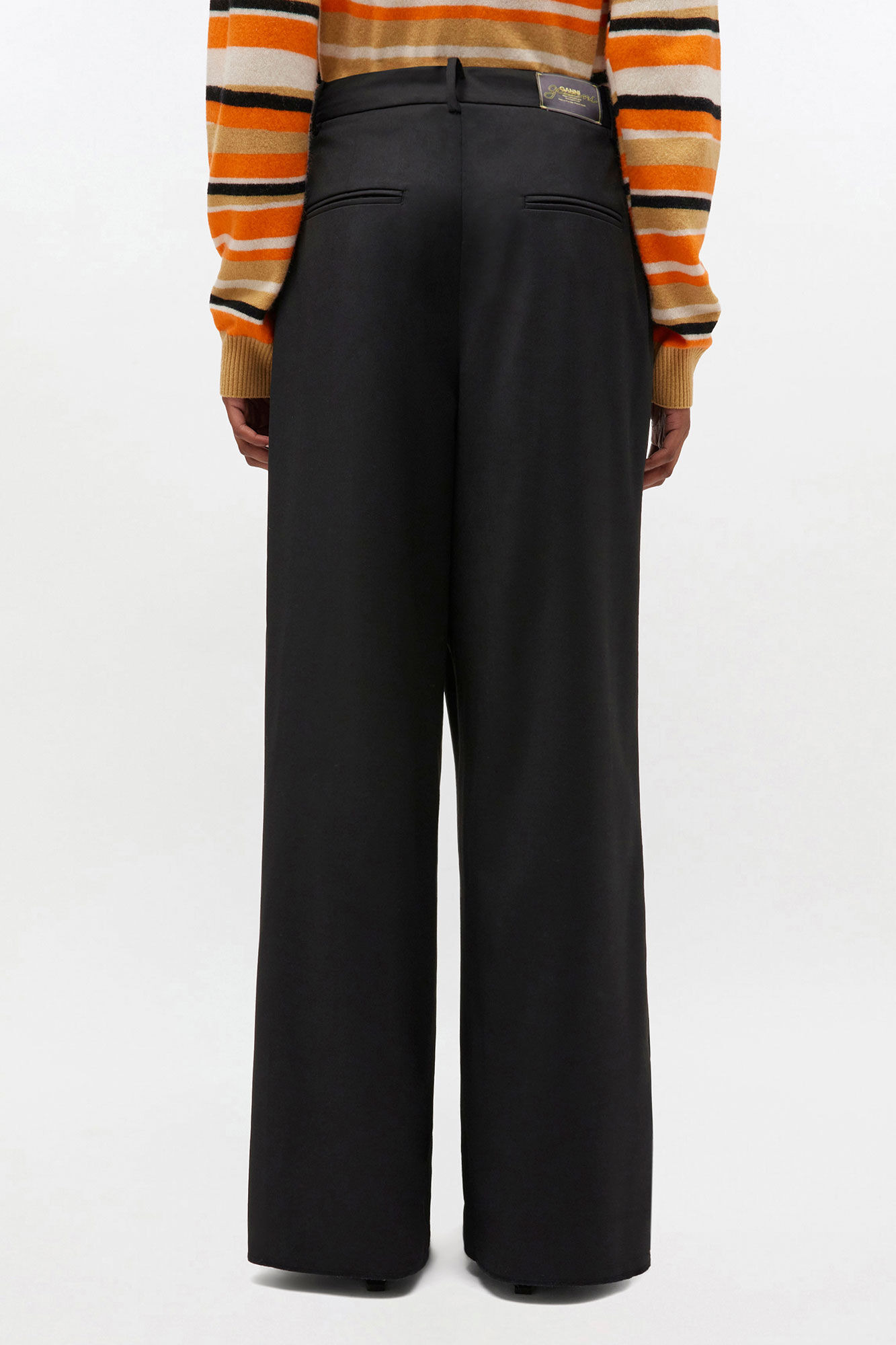 BLACK CROSS-OVER PANTS - 4