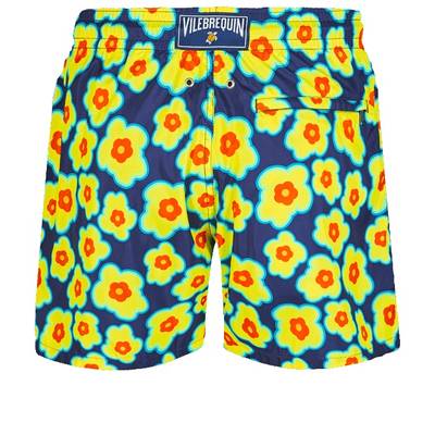 Vilebrequin Men Swim Trunks Ultra-light and packable 1981 Flower Turtles outlook