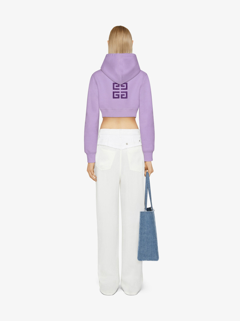 GIVENCHY CROPPED HOODIE IN TUFTED COTTON 4