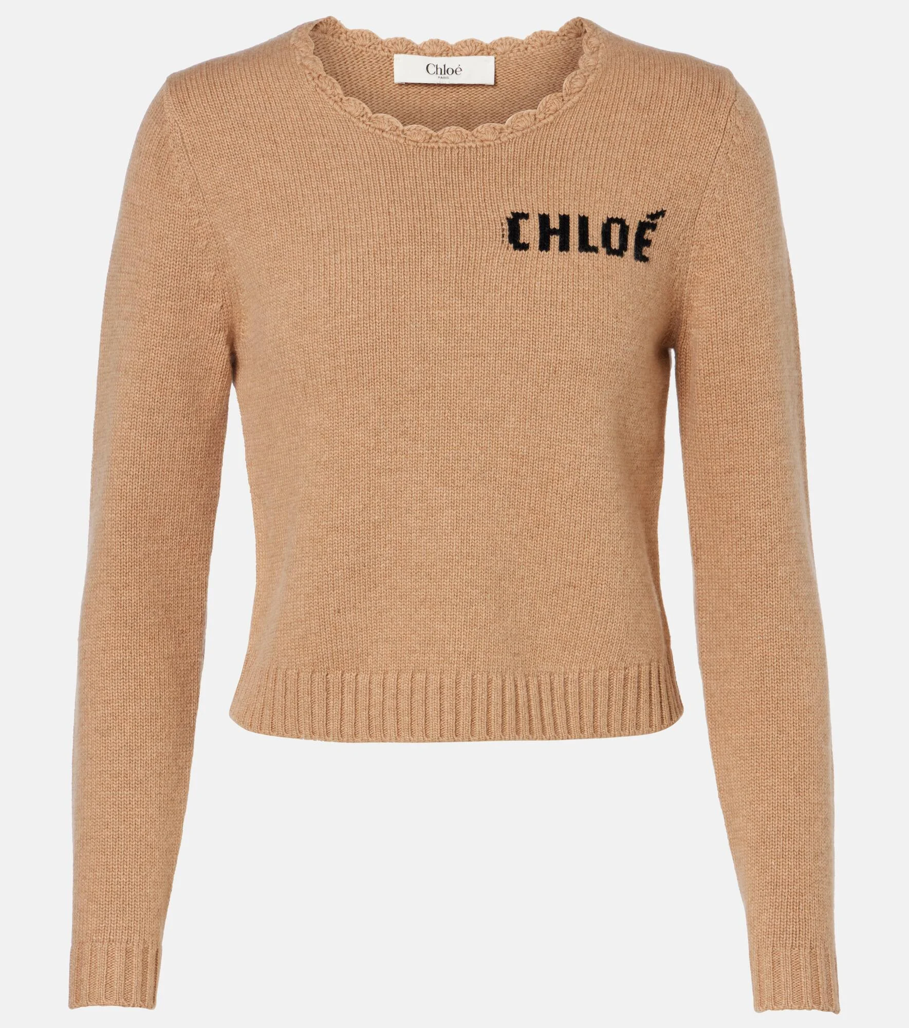Logo wool and cashmere sweater - 1