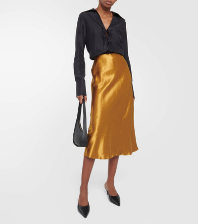 Max Mara Leisure Alessio satin midi skirt outlook