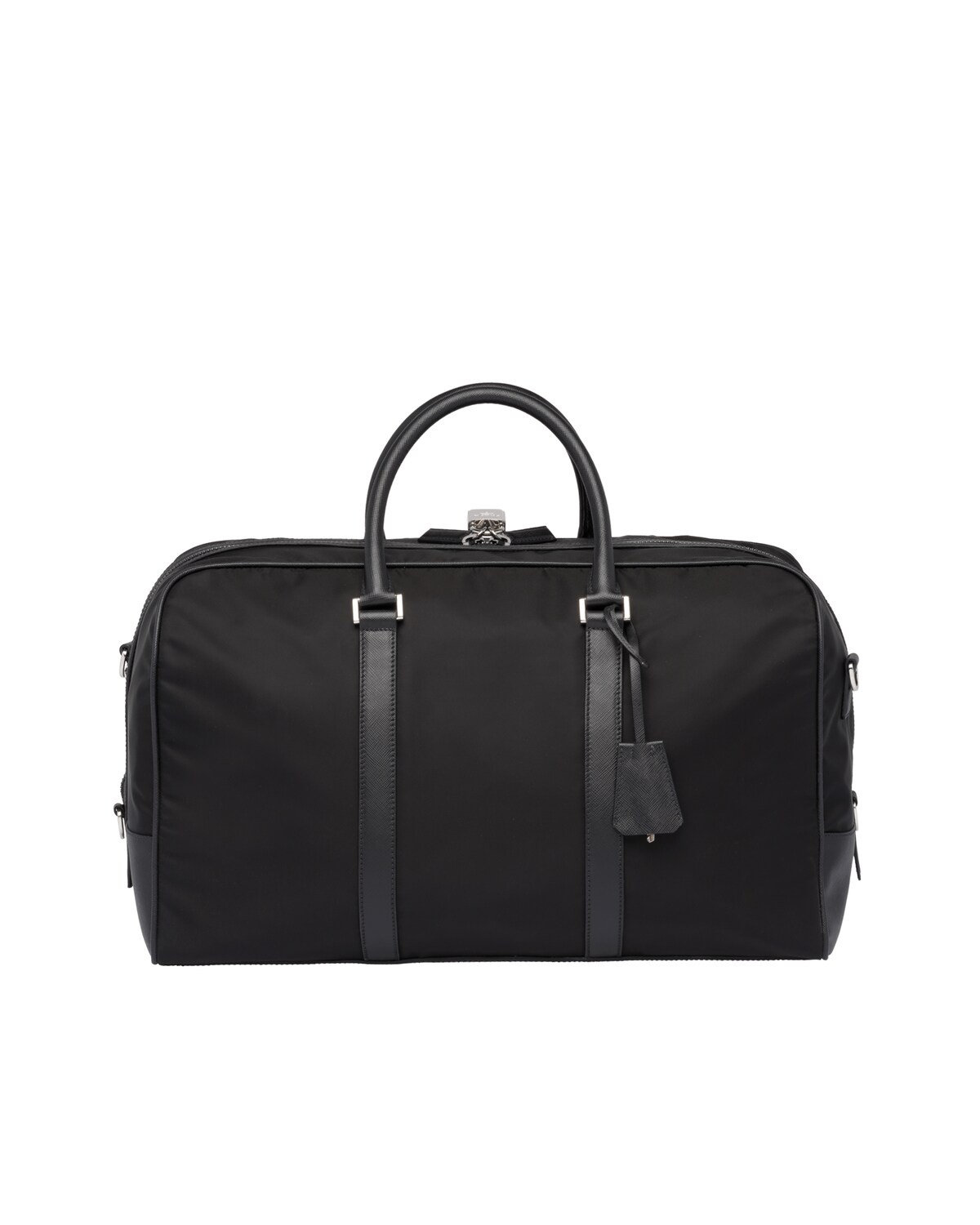 Re-Nylon and Saffiano leather duffle bag - 4