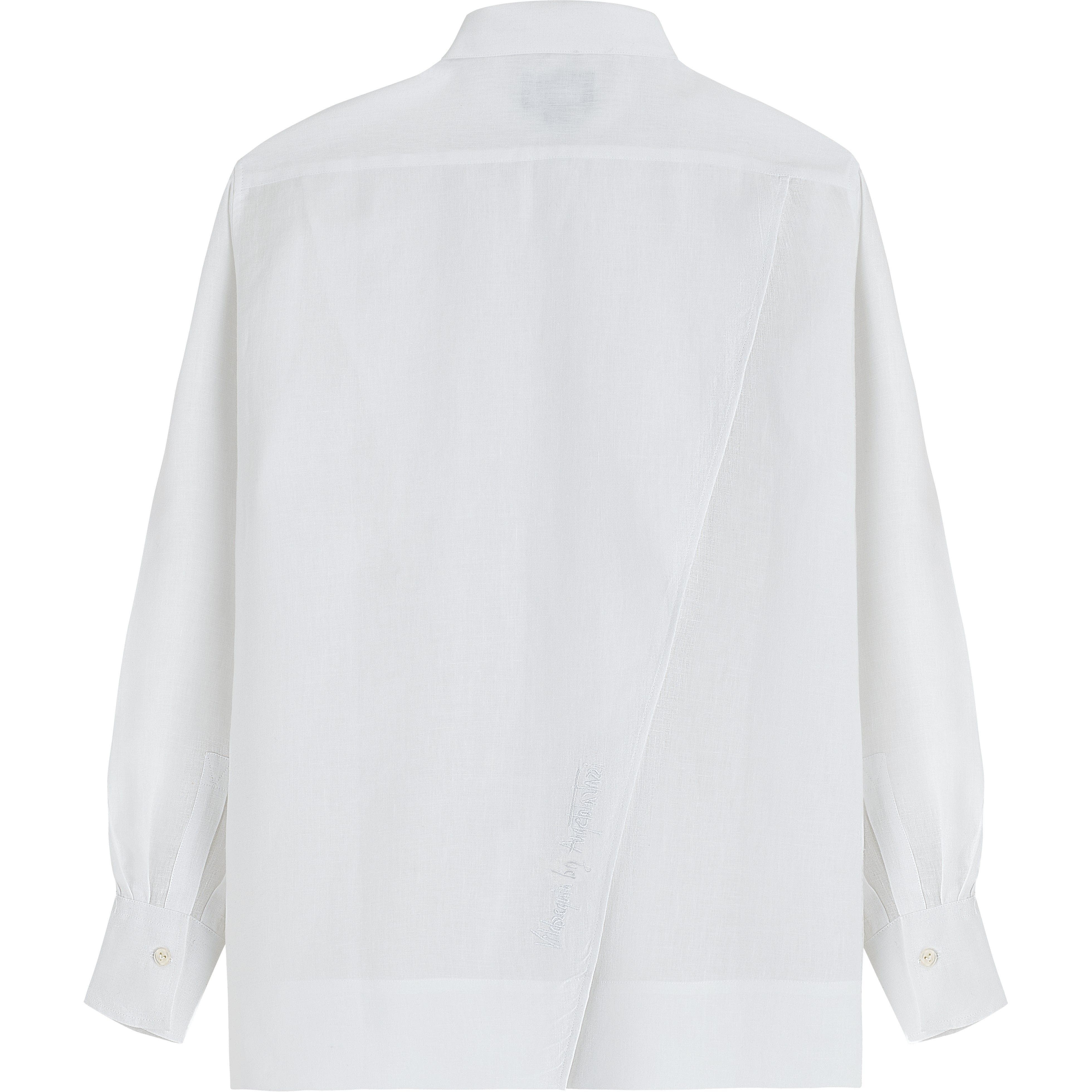 Women's Solid Linen Shirt- Vilebrequin X Angelo Tarlazzi in Blanc at Nordstrom - 4