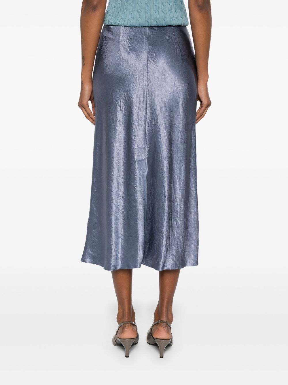 satin bias midi skirt - 4
