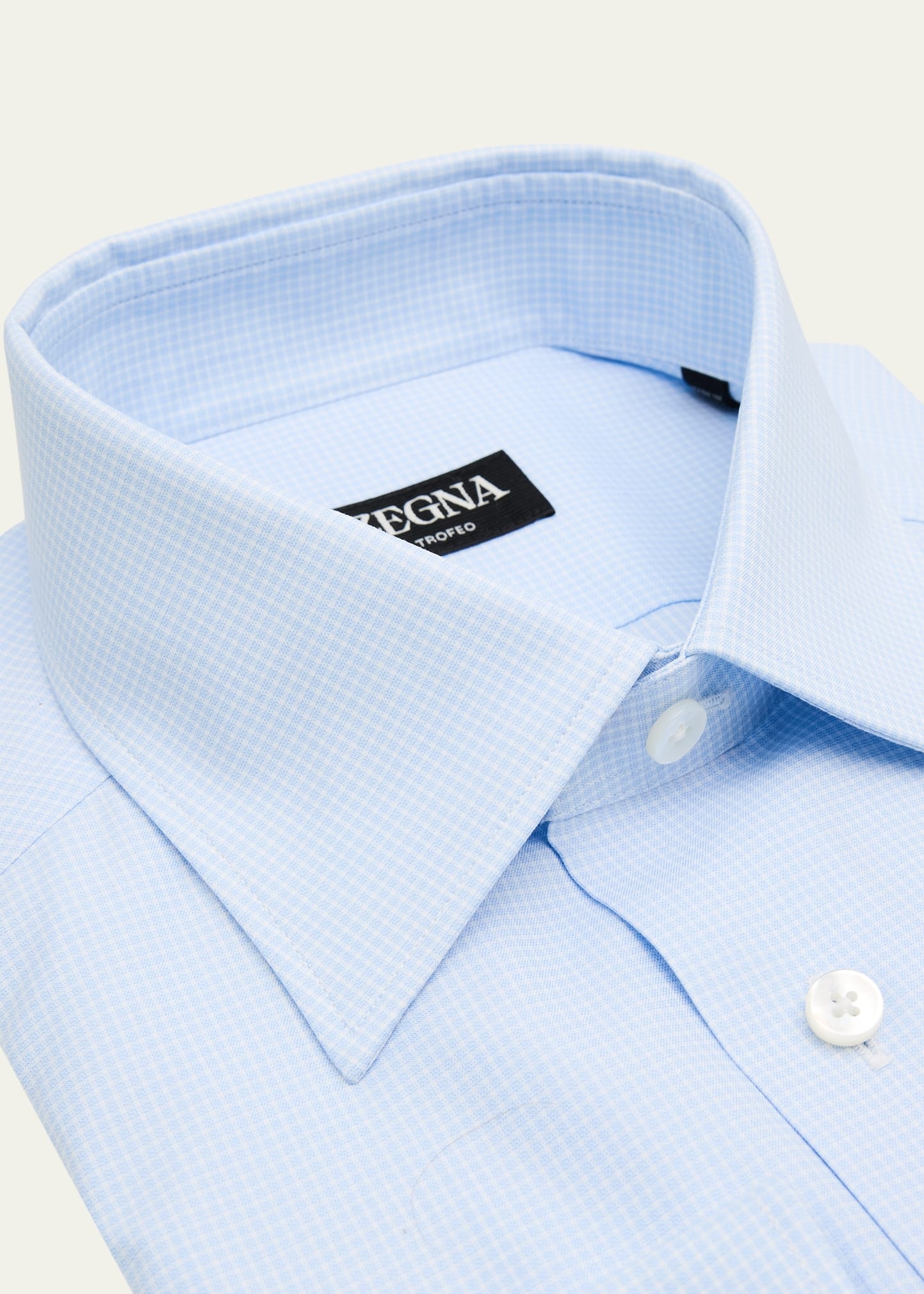 Men's Micro-Check Trofeo Cotton Dress Shirt - 2