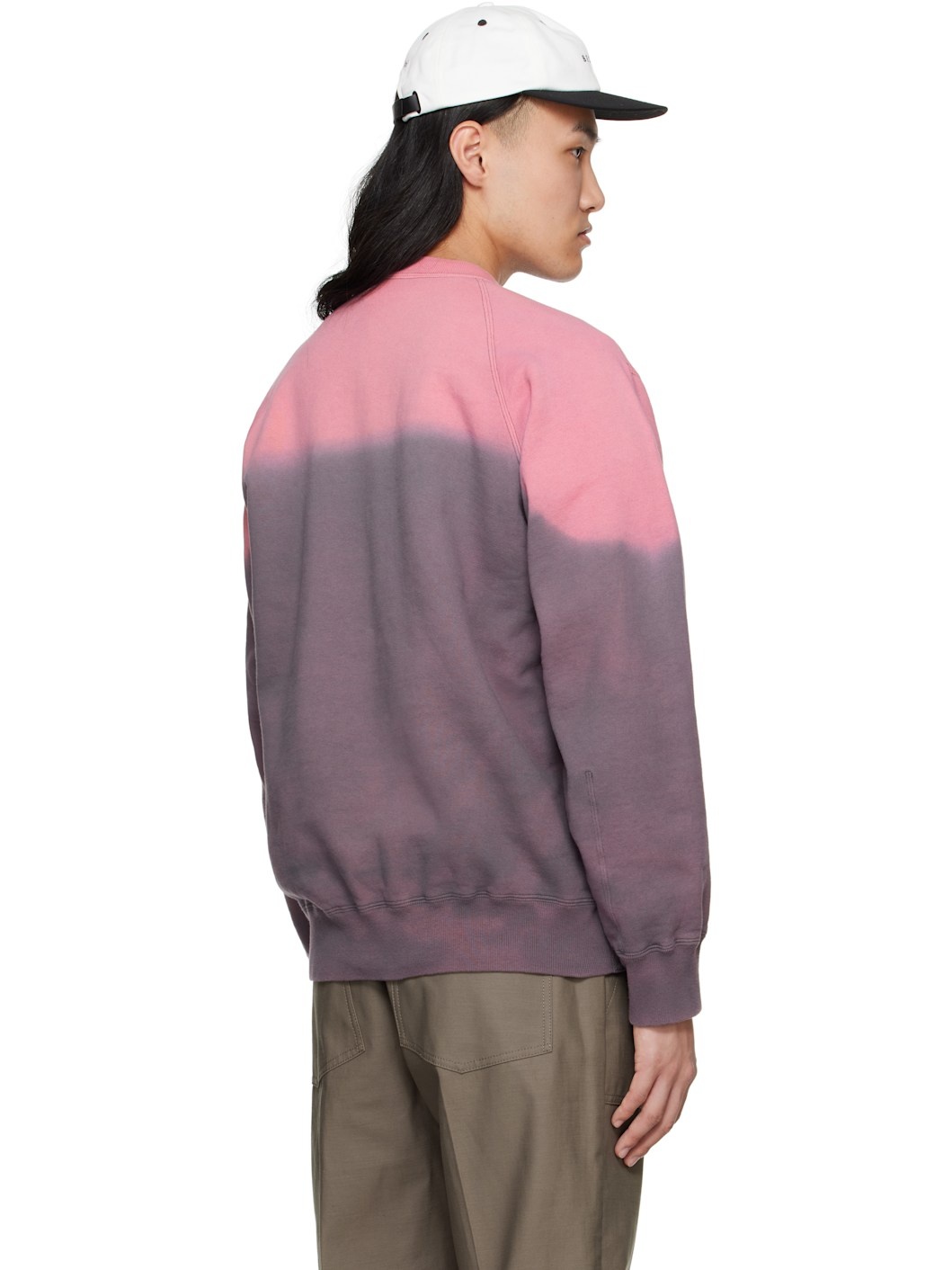 Gray & Pink Garment Dye Sweatshirt - 3