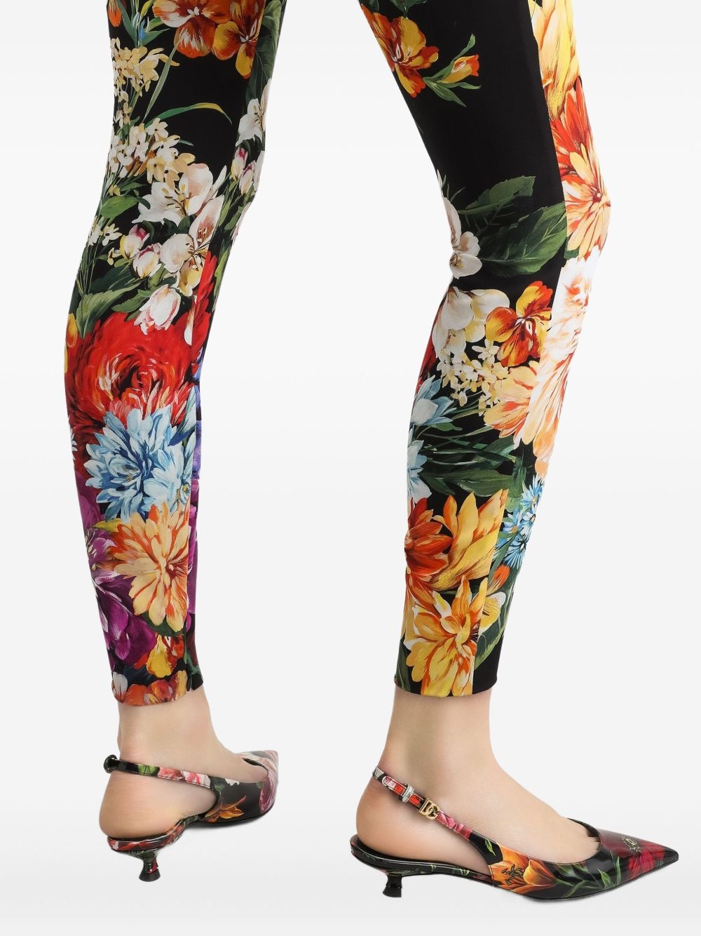 floral-print leggings - 5