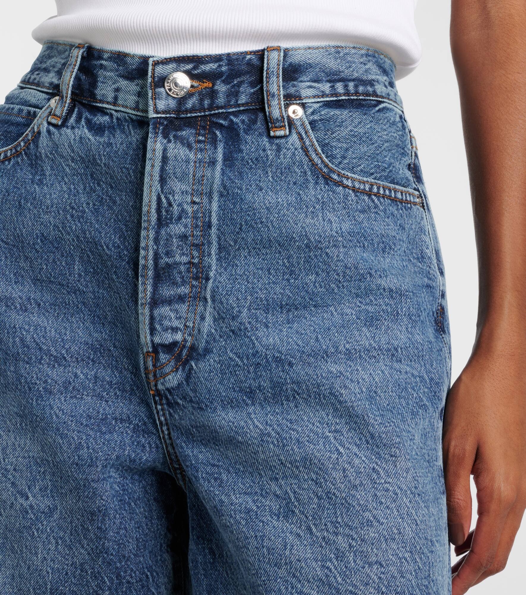 High-rise denim shorts - 4