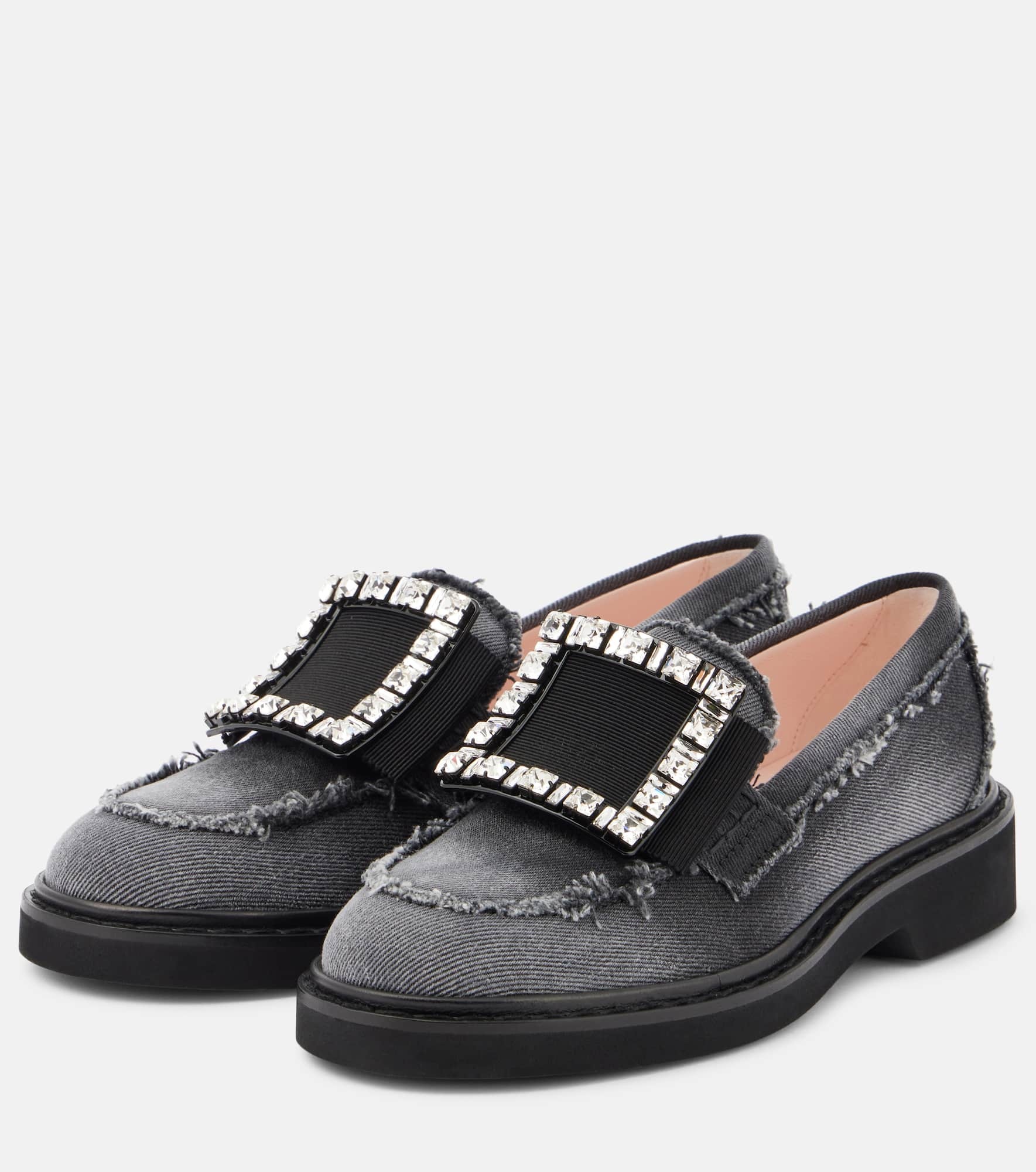 Viv' Ranger embellished denim loafers - 5