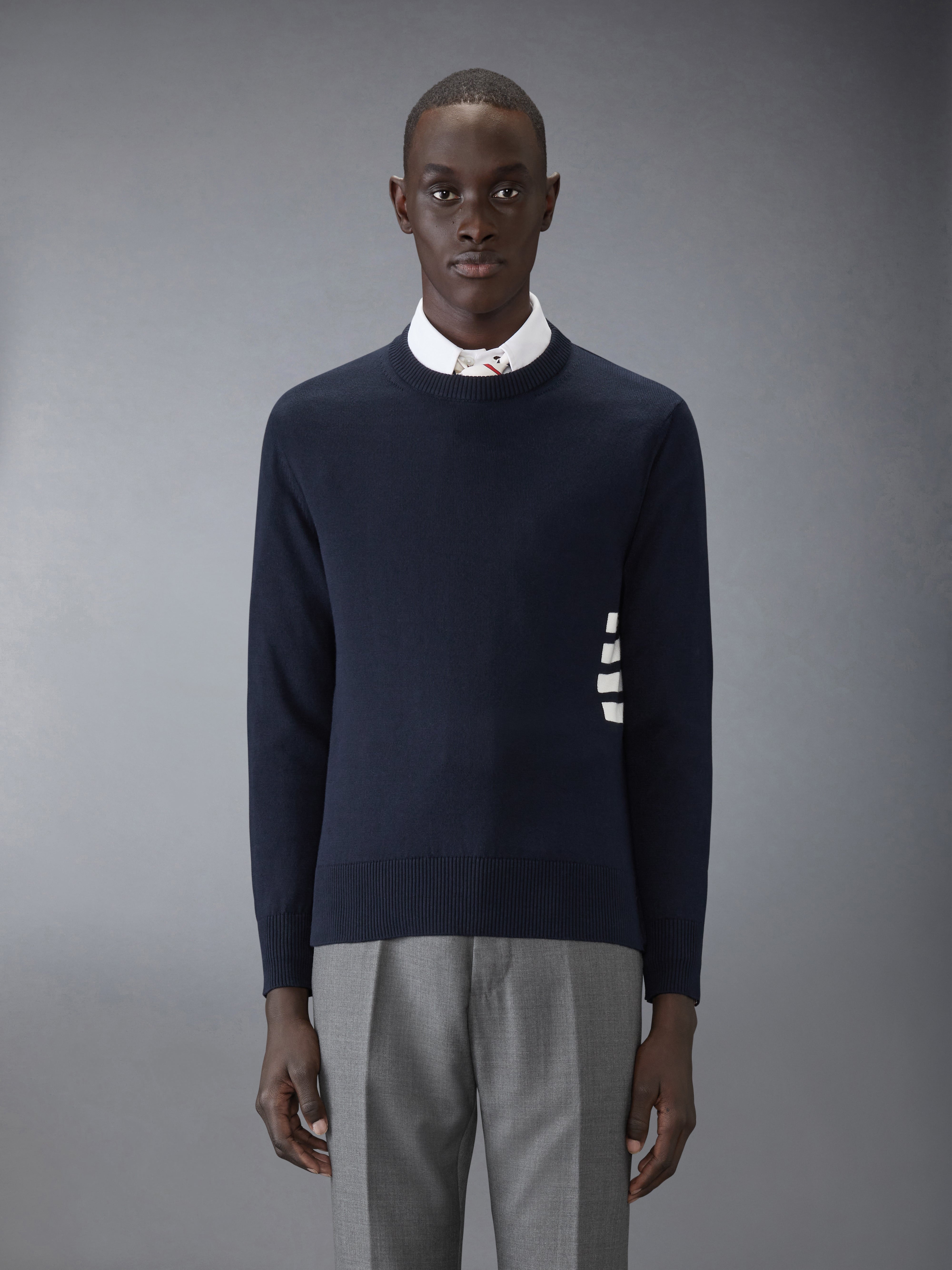 Cotton 4-Bar Pullover - 2