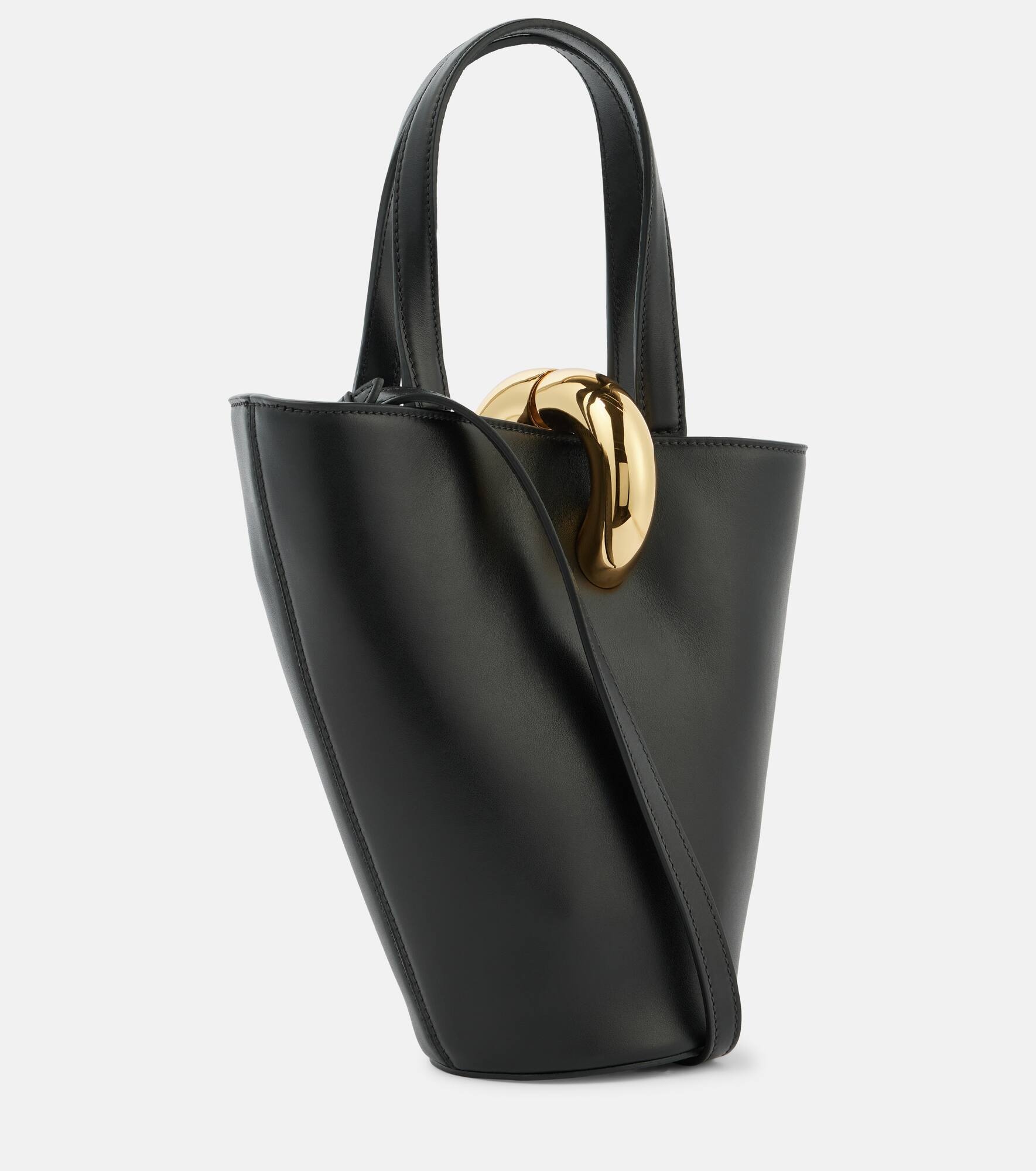 Le Bambola Small leather bucket bag - 4