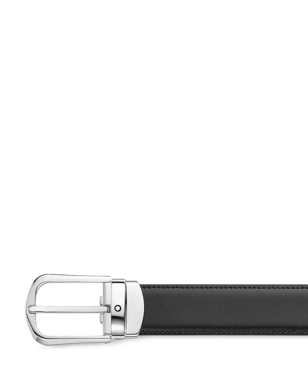 Men's Horseshoe Stainless Steel Reversible Leather Belt - 2