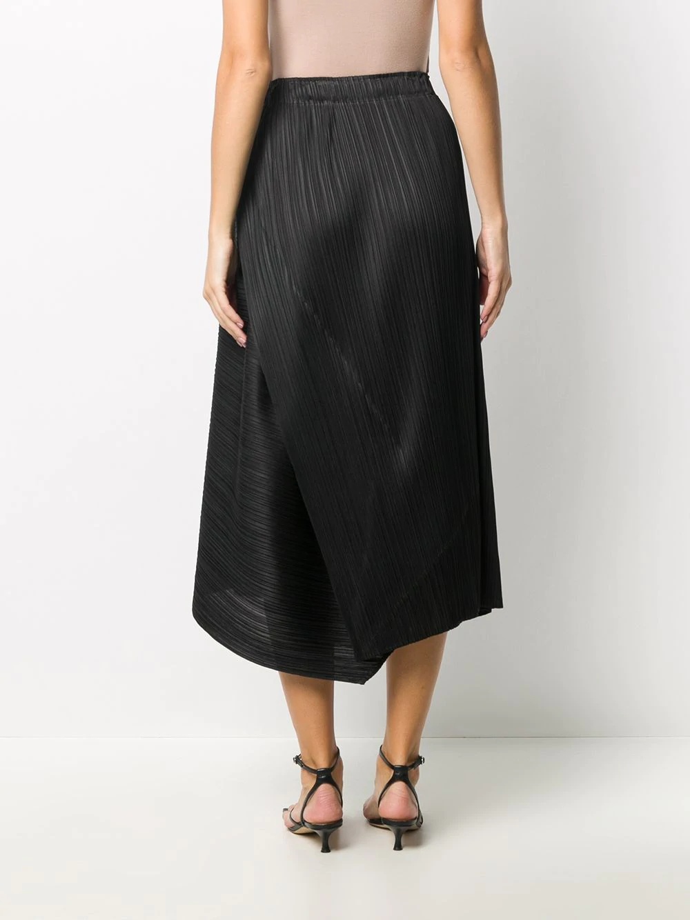 pleated asymmetric skirt - 4