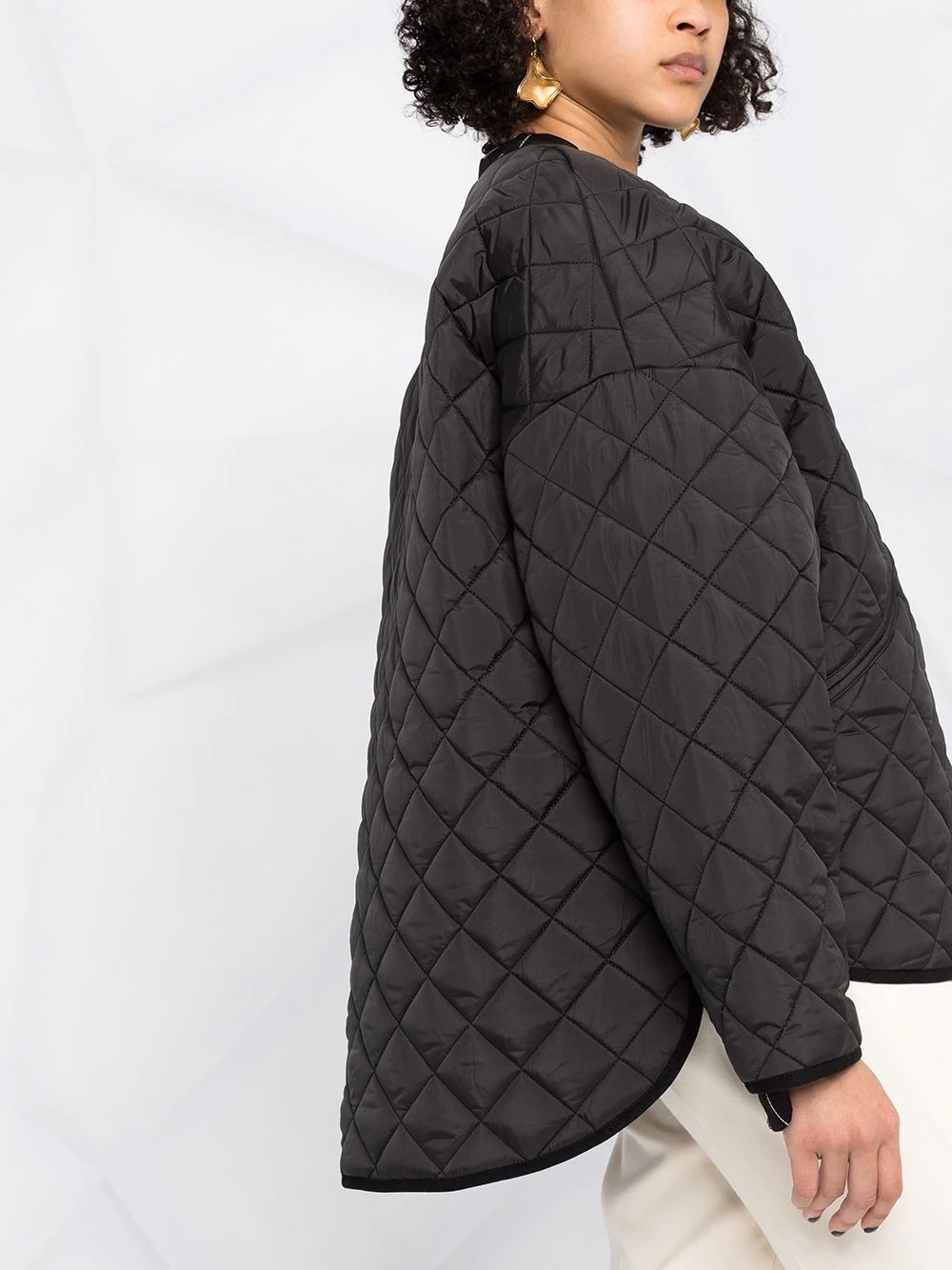 oversized quilted jacket - 3