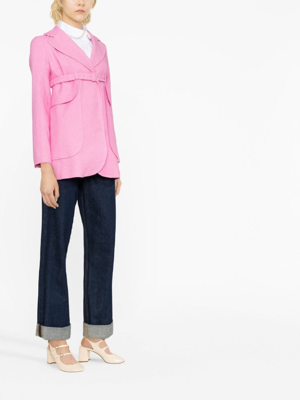 maxi pocket single-breasted coat - 4