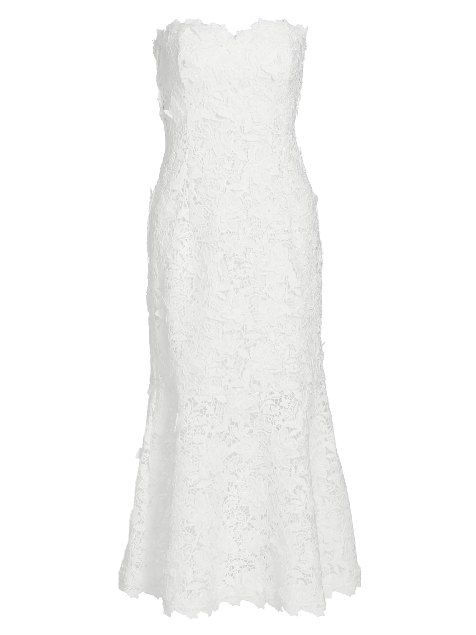 Women's Makaia 3D Butterfly Lace Midi-Dress - White - 1