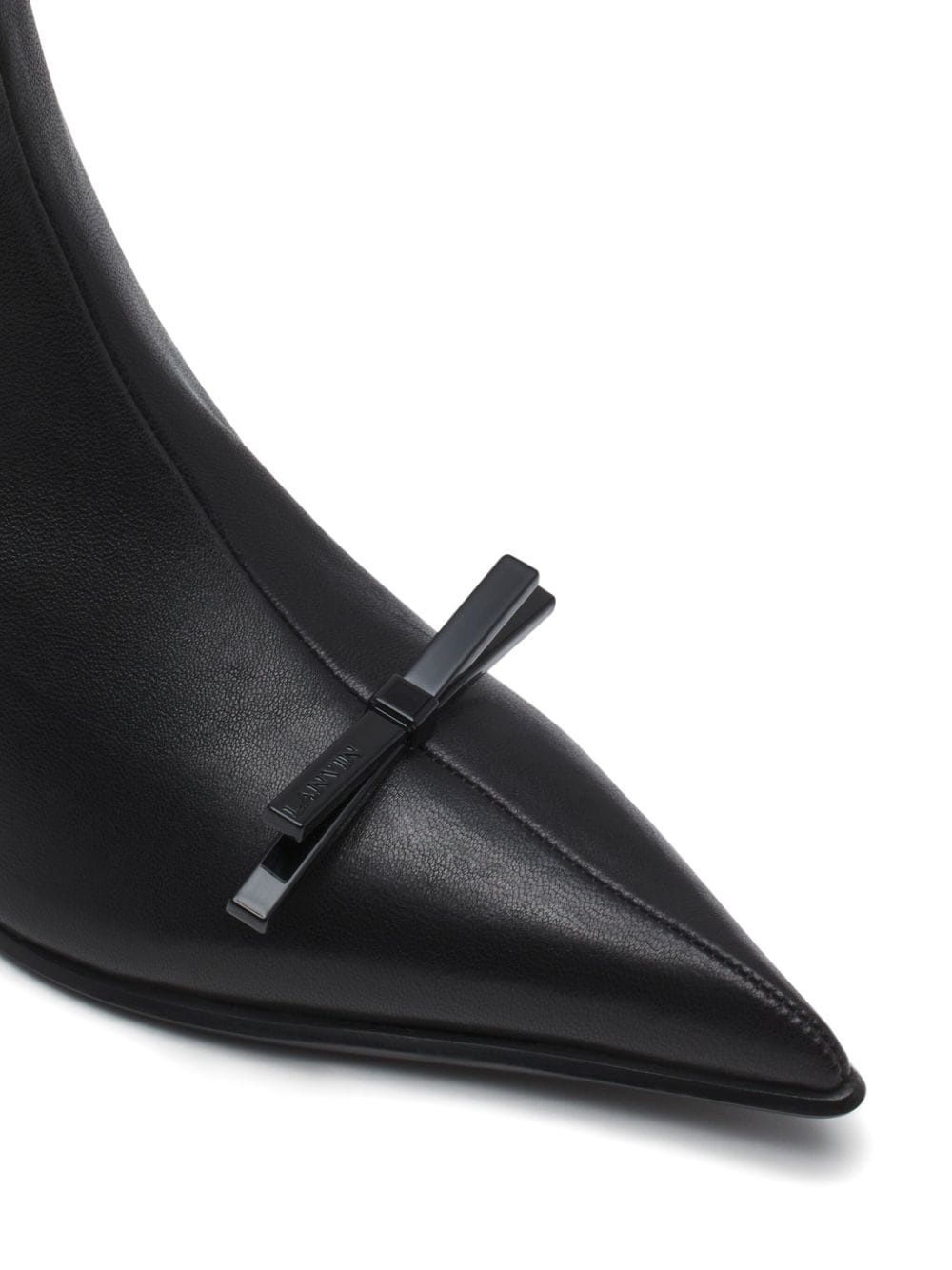 bow-detail leather ankle boots - 5