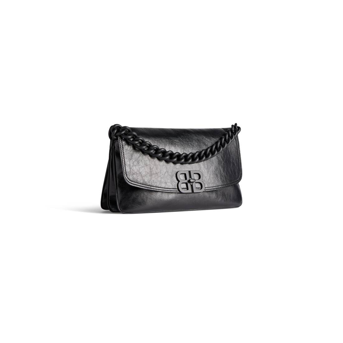 Bb Soft Medium Flap Bag  in Black - 2
