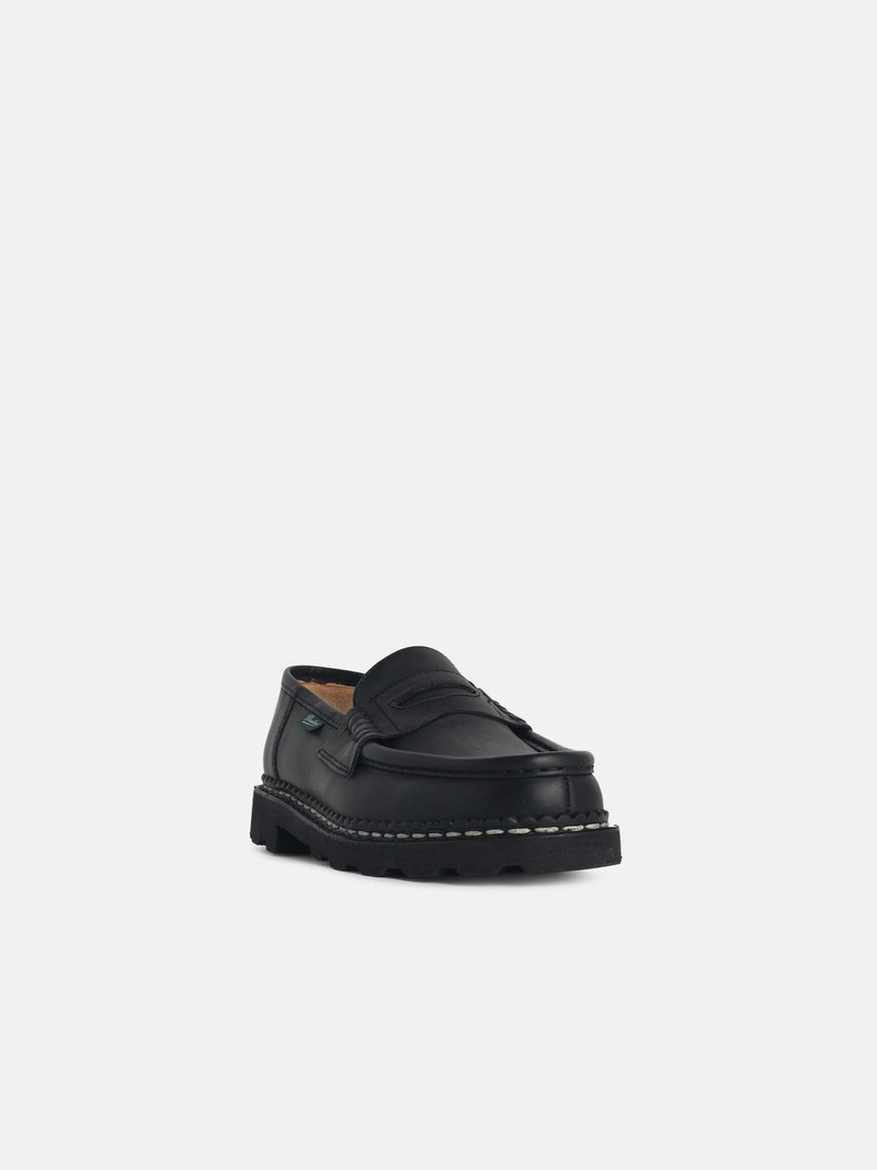 Paraboot 'REIMS' SMOOTH BLACK LEATHER LOAFERS outlook