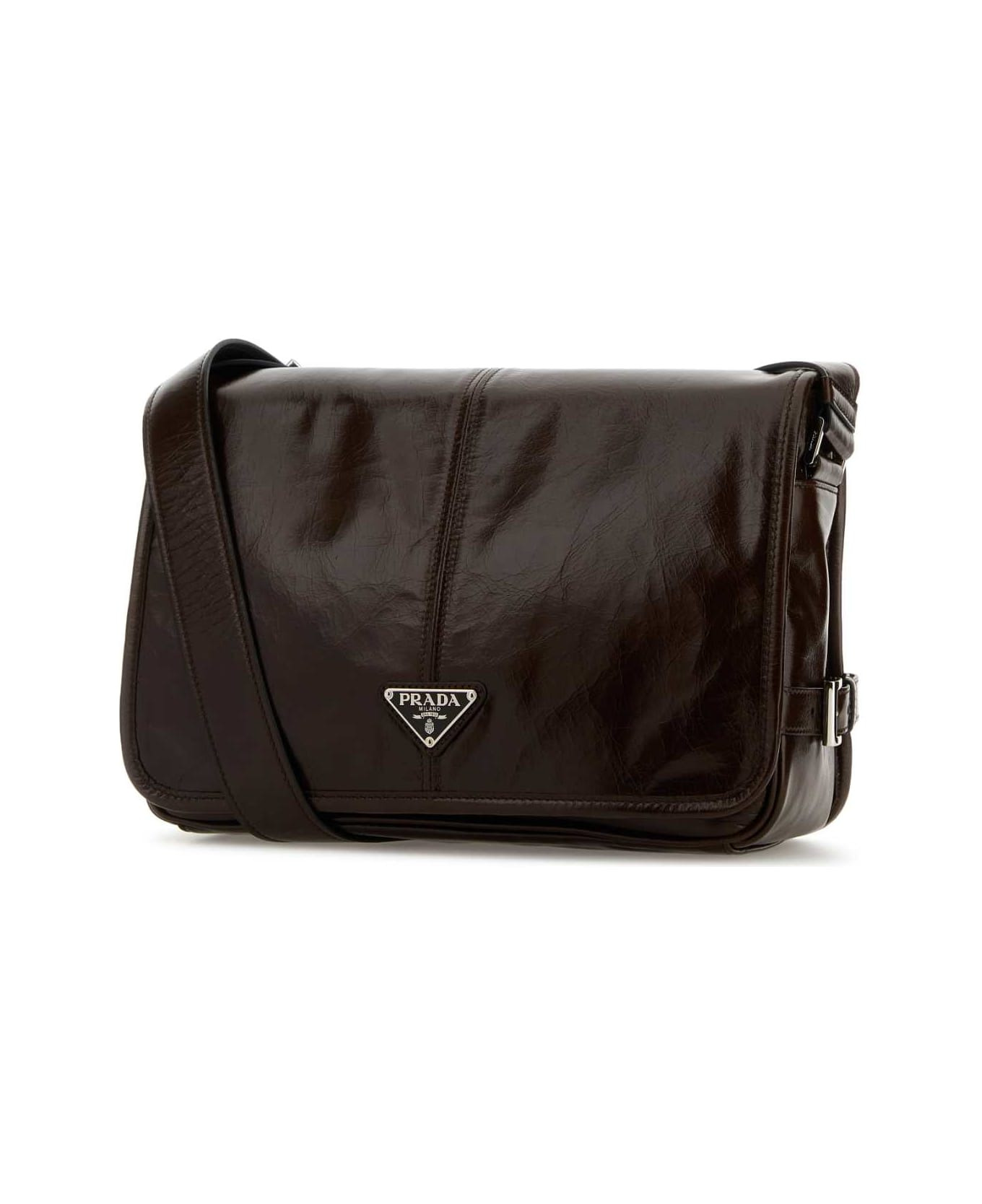 Chocolate Leather Crossbody Bag - 2