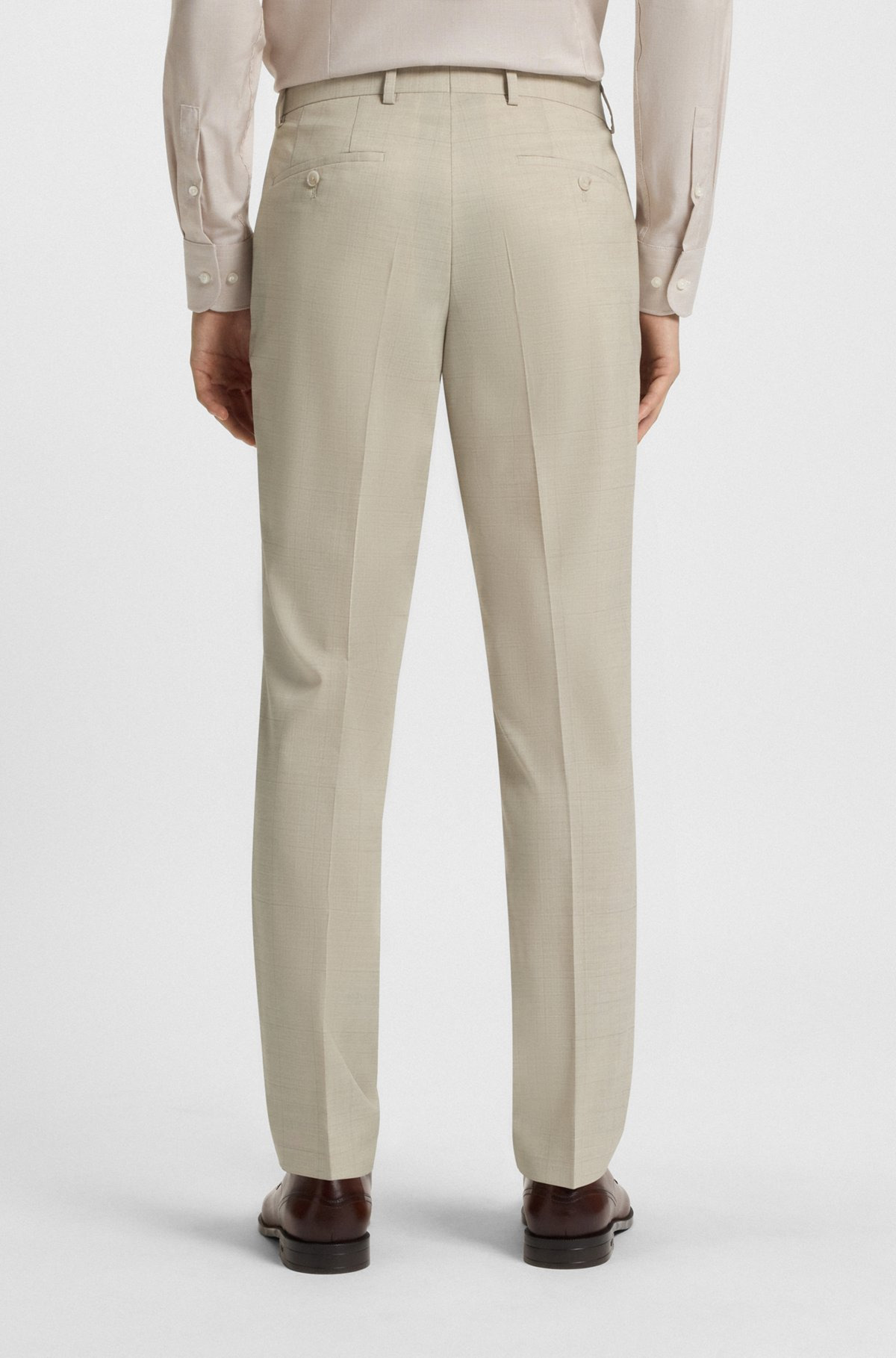 SLIM-FIT SUIT IN CHECKED STRETCH WOOL - 7