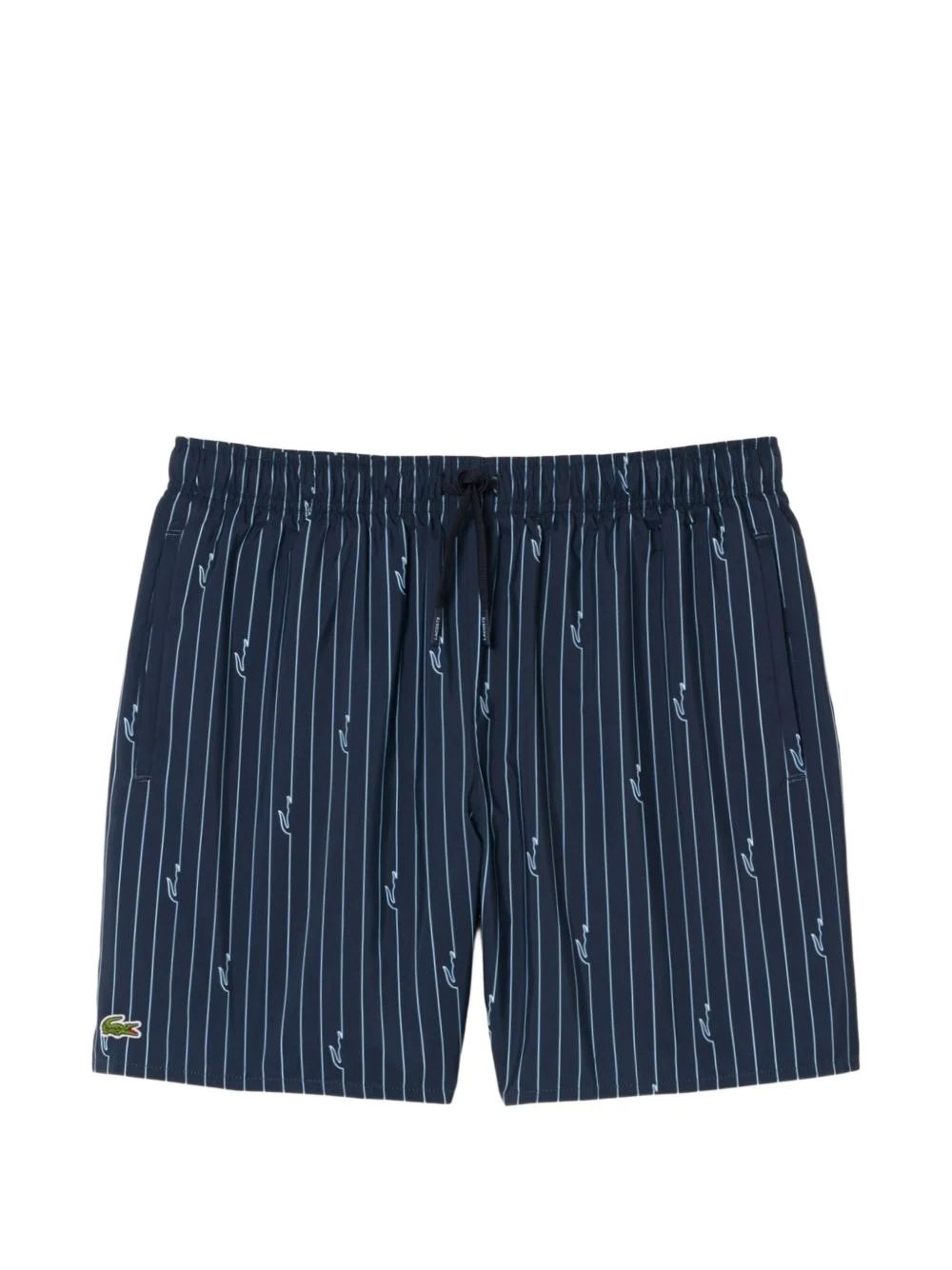pinstripe-pattern swim shorts - 1
