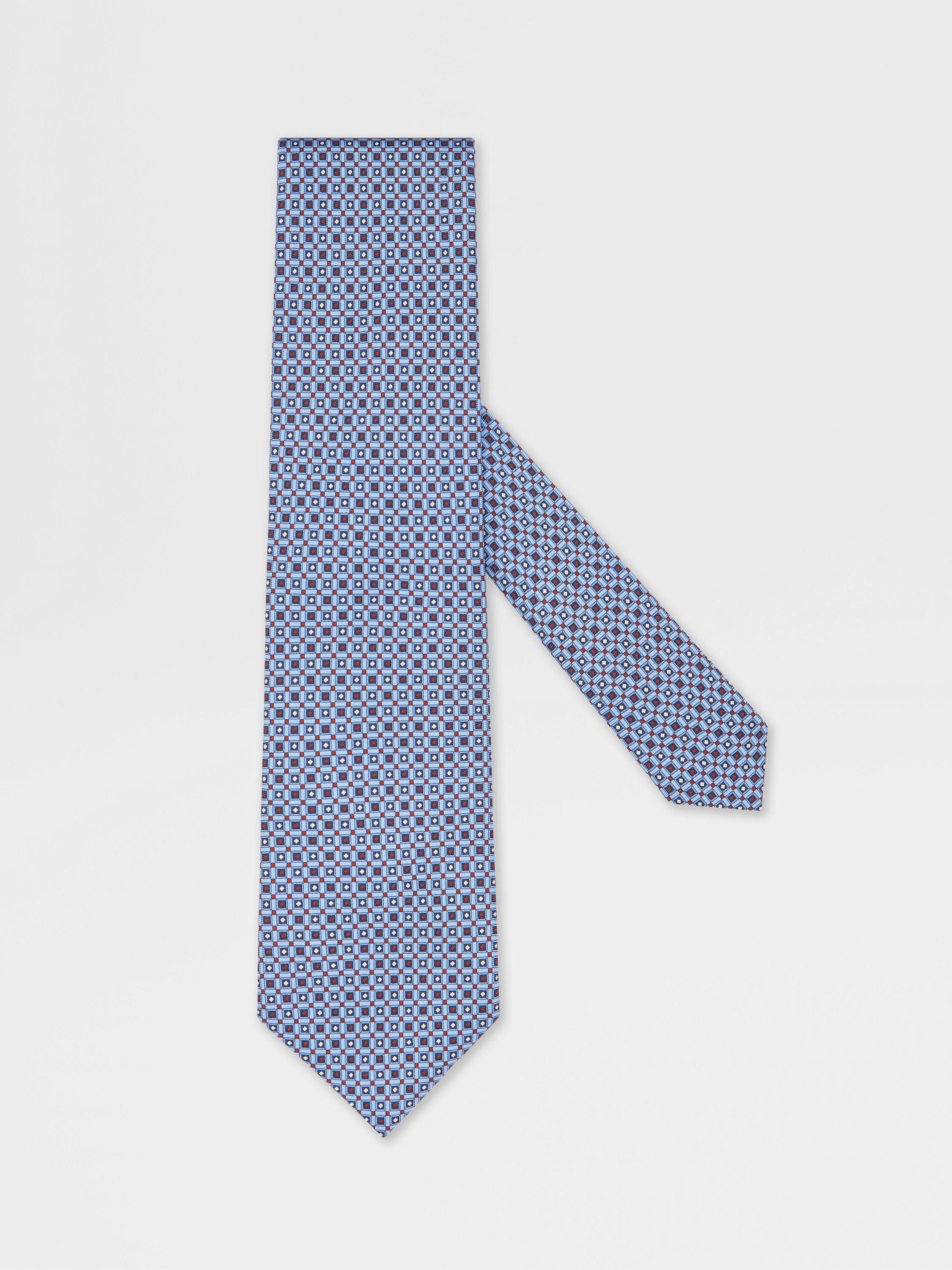 LIGHT BLUE SILK TIE - 1