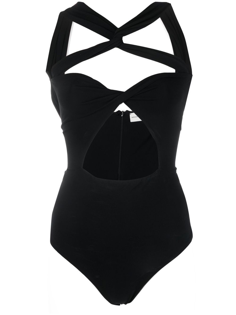 twisted cut-out bodysuit - 1