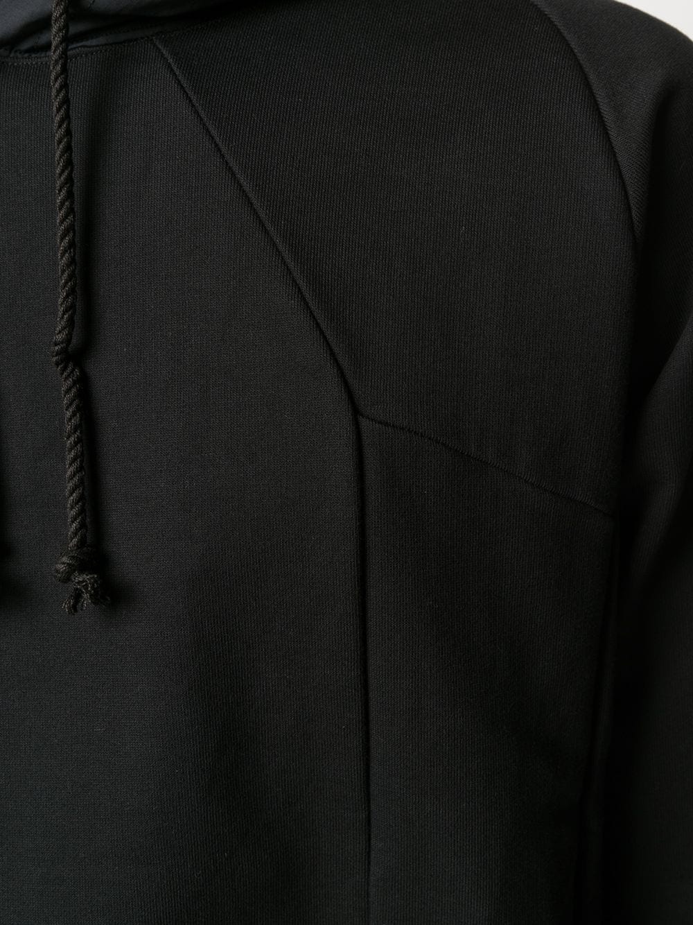 contrast fitted hoodie  - 5