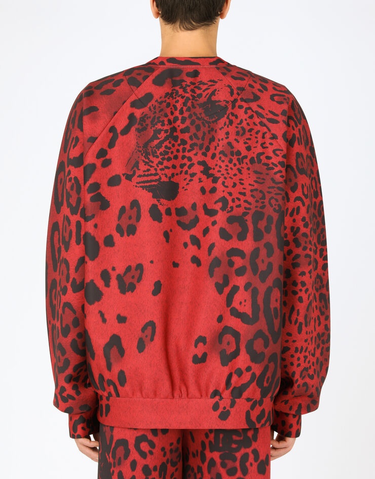 Leopard-print technical jersey sweatshirt - 2