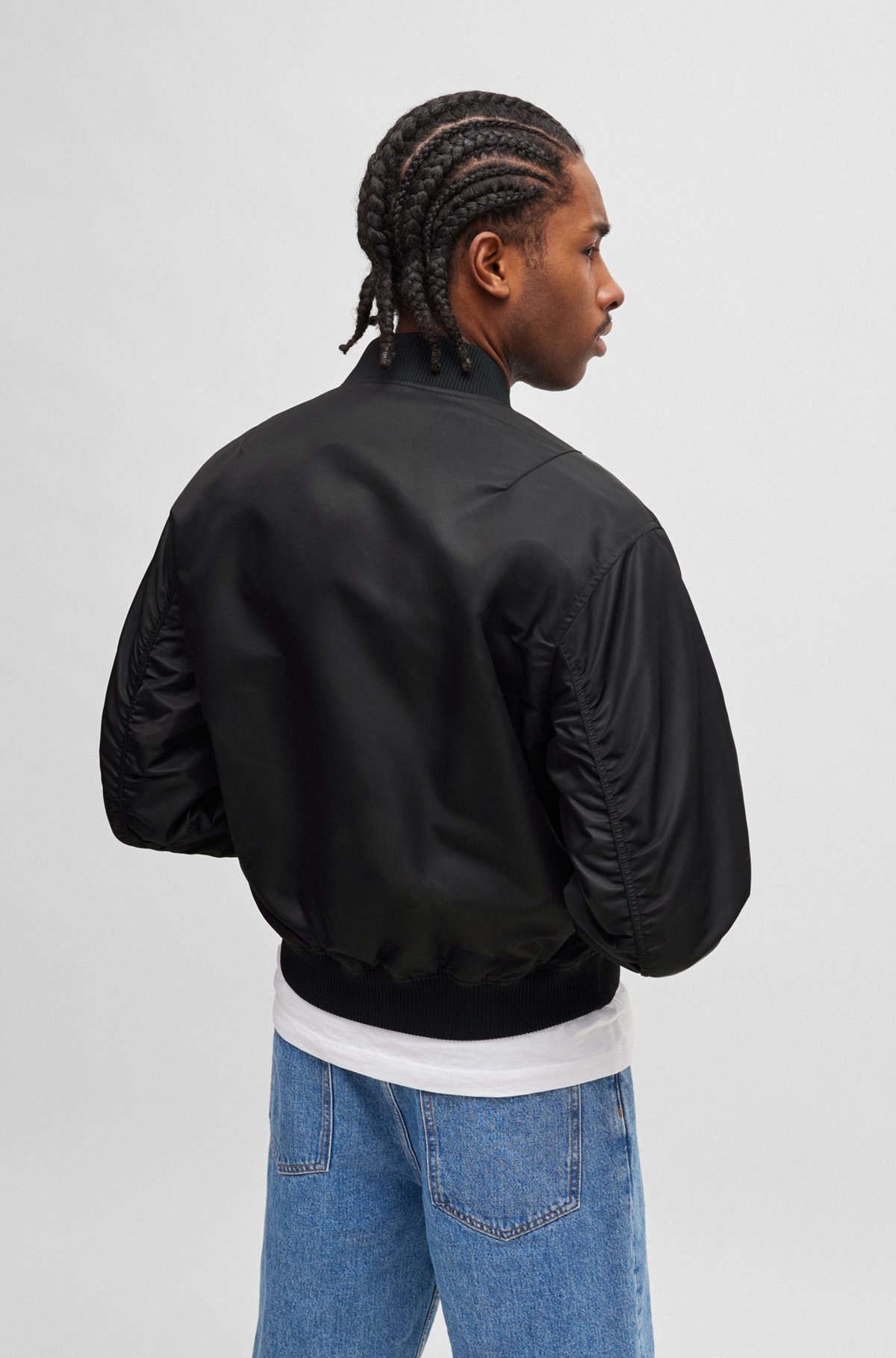 WATER-REPELLENT BOMBER JACKET WITH BRANDED ZIP PULLER - 4