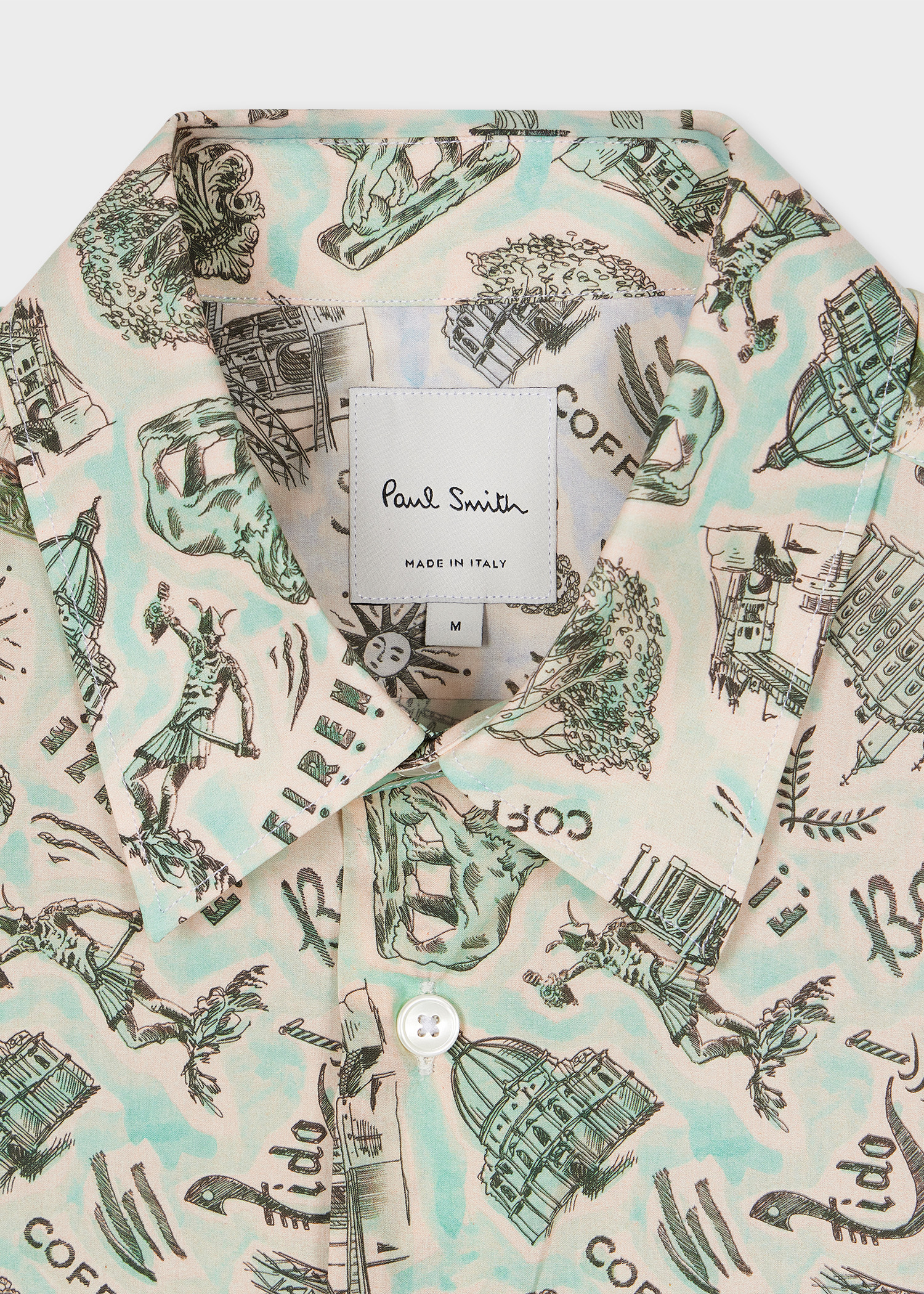 Green Cotton Long-Sleeve 'Souvenir' Shirt - 2