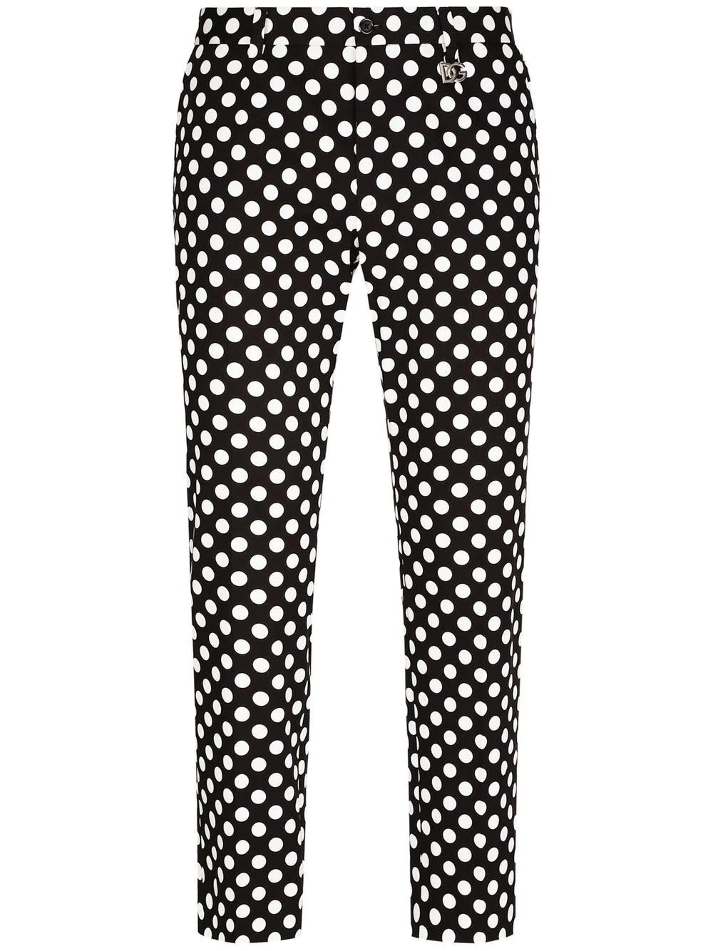 polka dot-print tailored trousers - 1