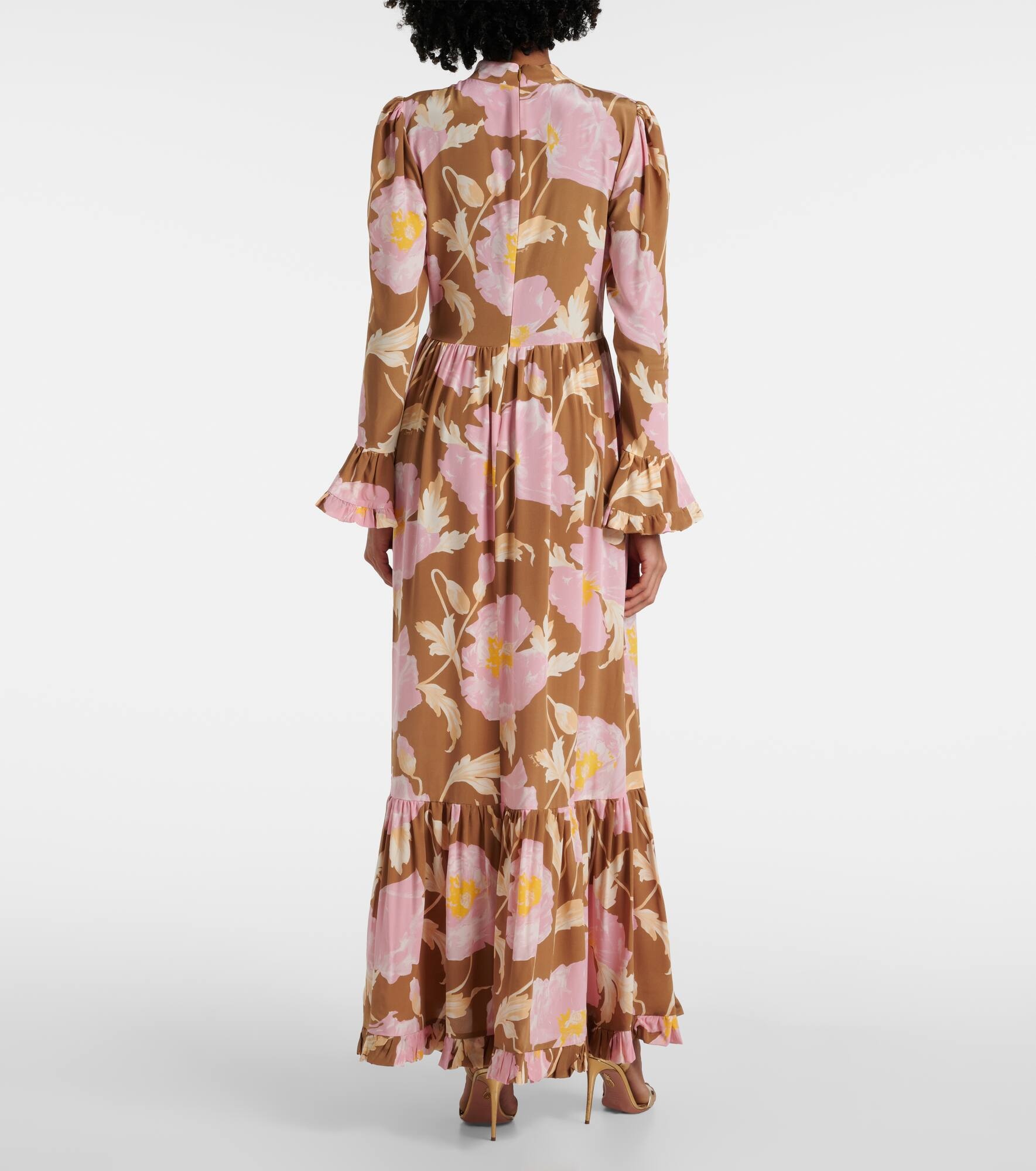 Visconti silk crêpe de chine maxi dress - 3