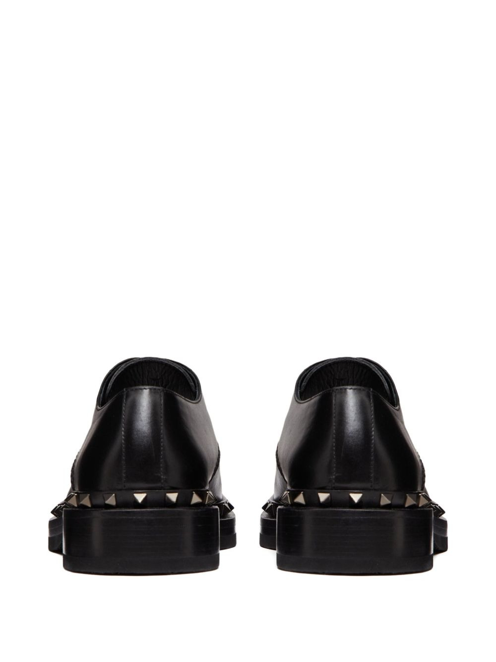Rockstud leather derby shoes - 3