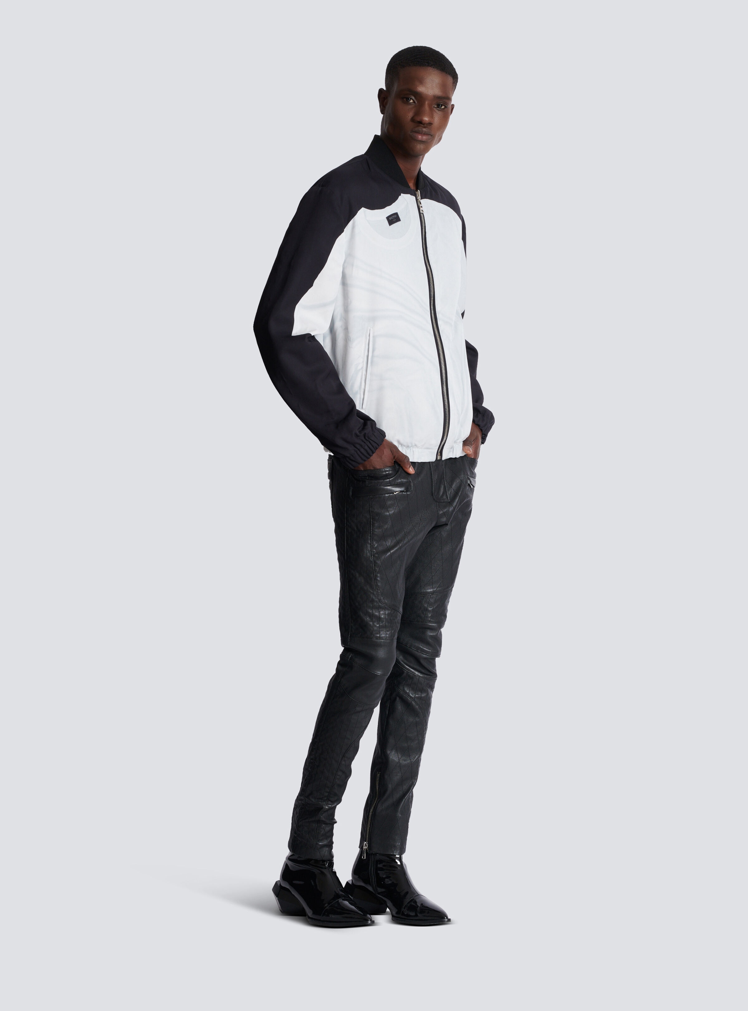 Bomber jacket with T-shirt print - 3