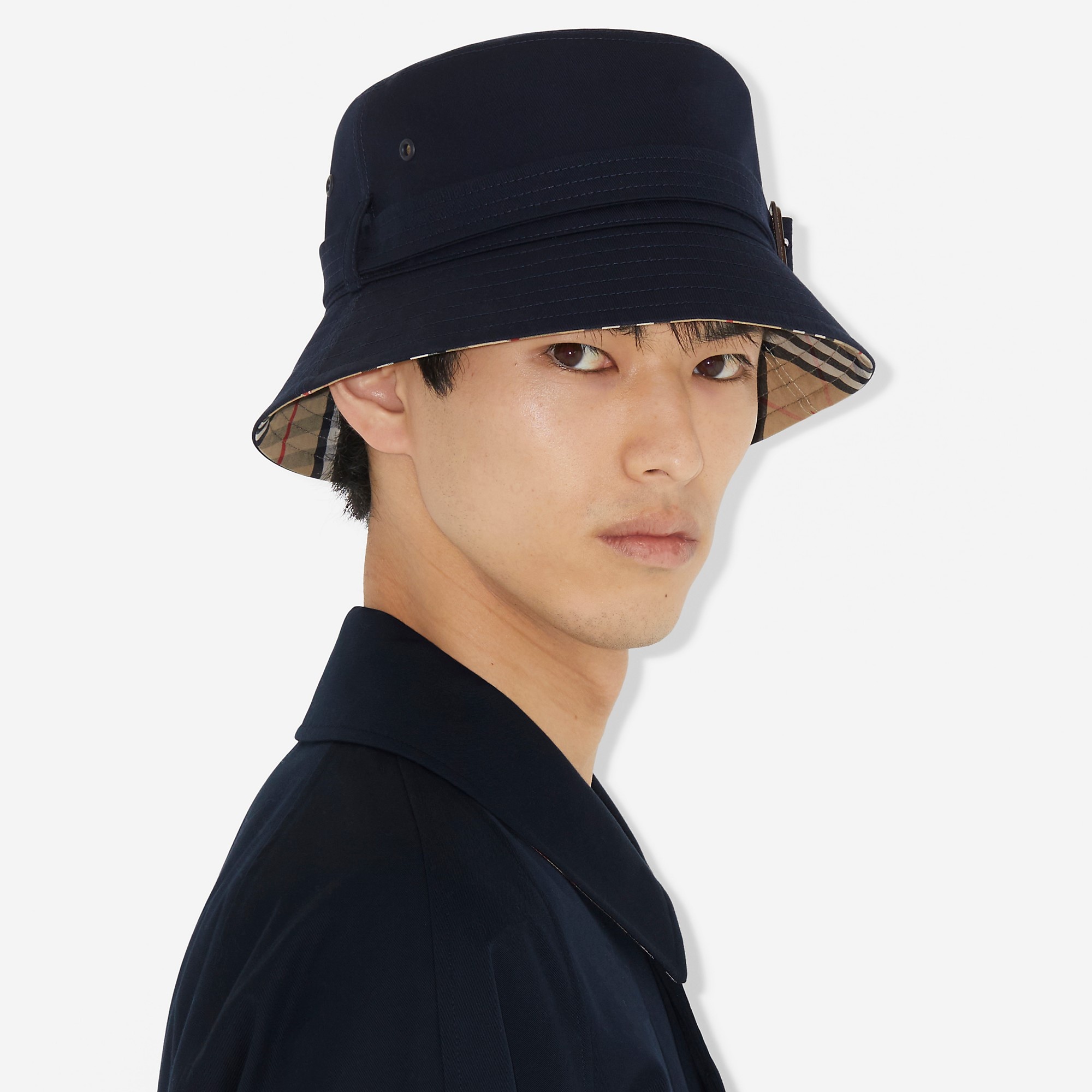 Cotton Gabardine Belted Bucket Hat - 2