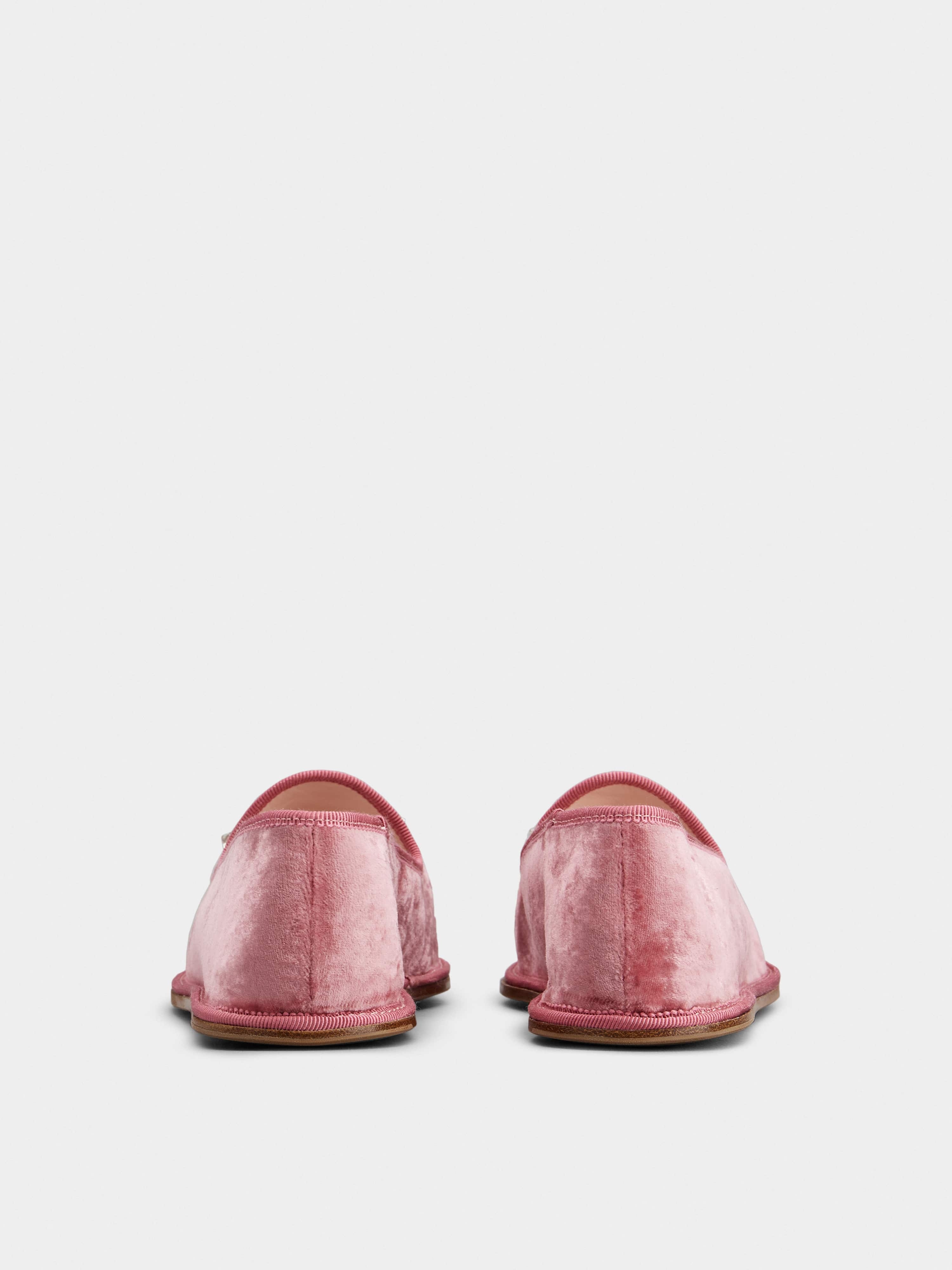 Babby Viv' Strass Embroidered Buckle Slippers in Velvet - 5
