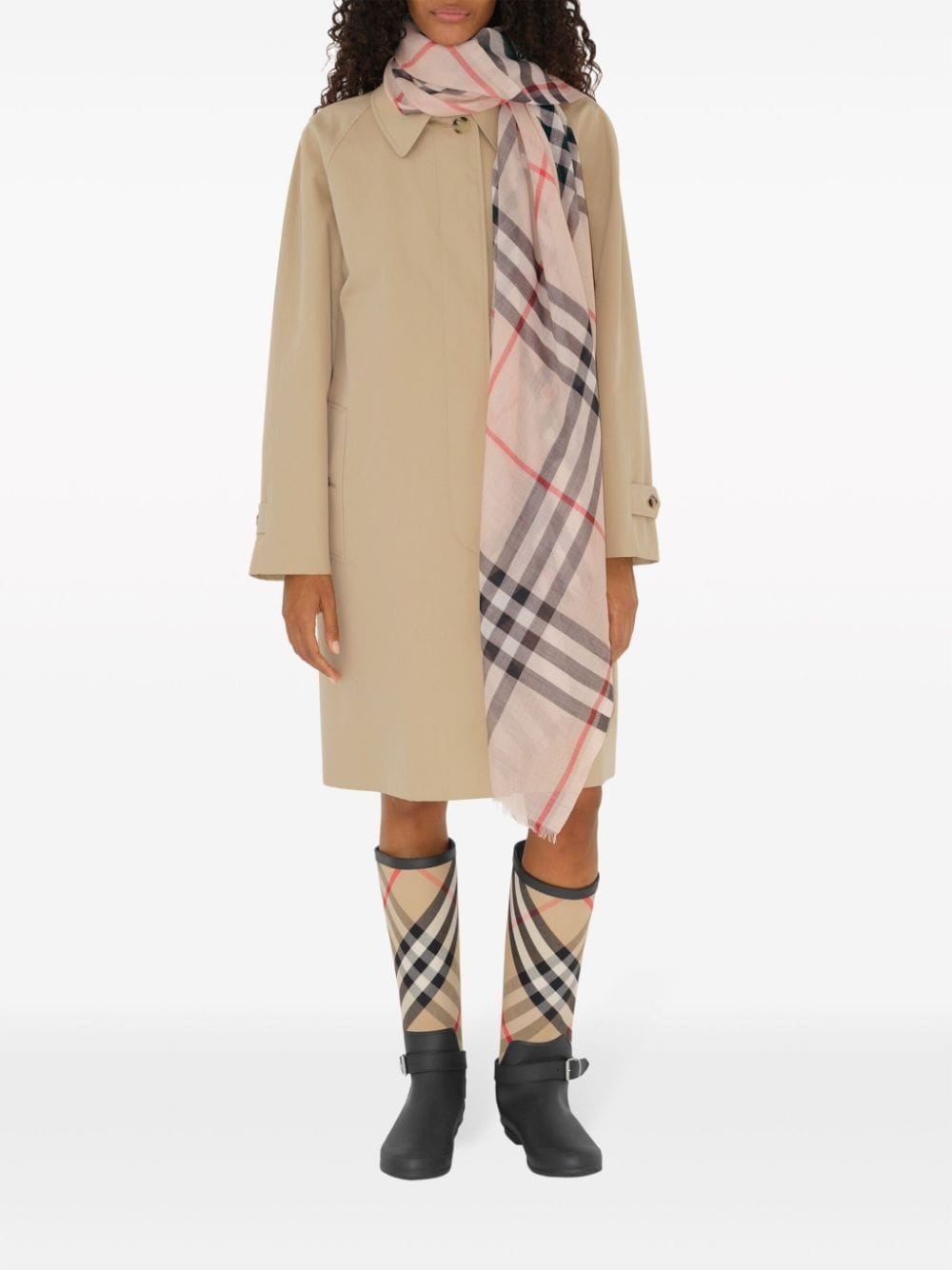 Vintage Check wool-blend scarf - 6
