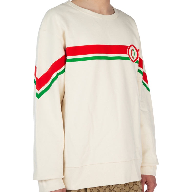 Gucci Striped Printed Pullover Long Sleeve 'White' 475532-XJBCM-9230 - 3