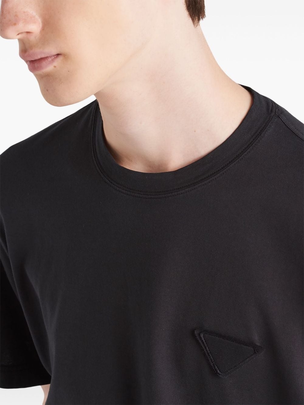 logo-patch cotton T-shirt - 5