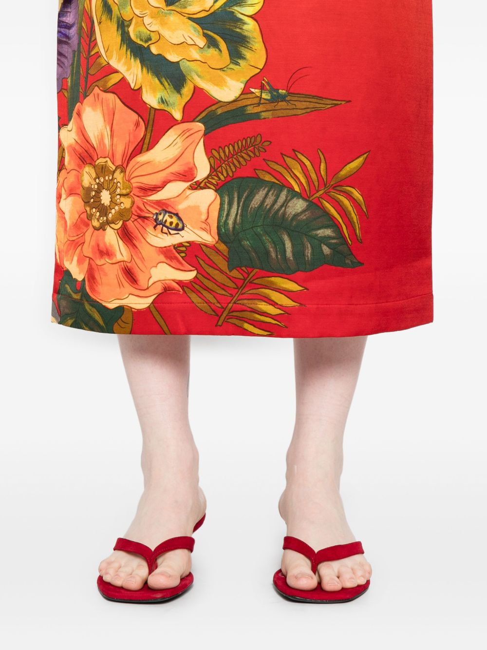 floral-print midi dress - 5