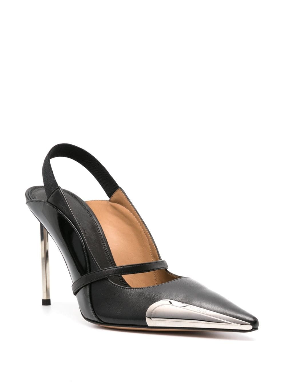 Allen 100mm leather slingback pumps - 2