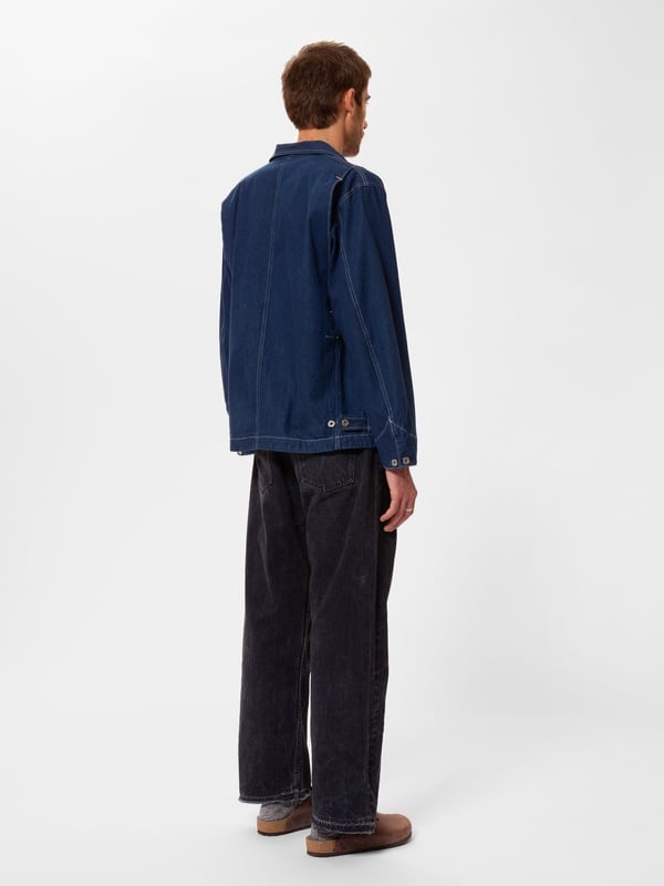 Jimmy Utility Denim Zip Jacket Blue - 3