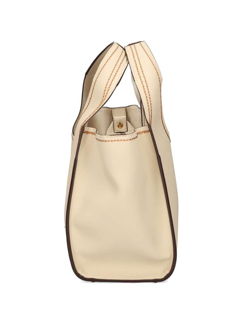 logo-plaque stitched tote bag 4