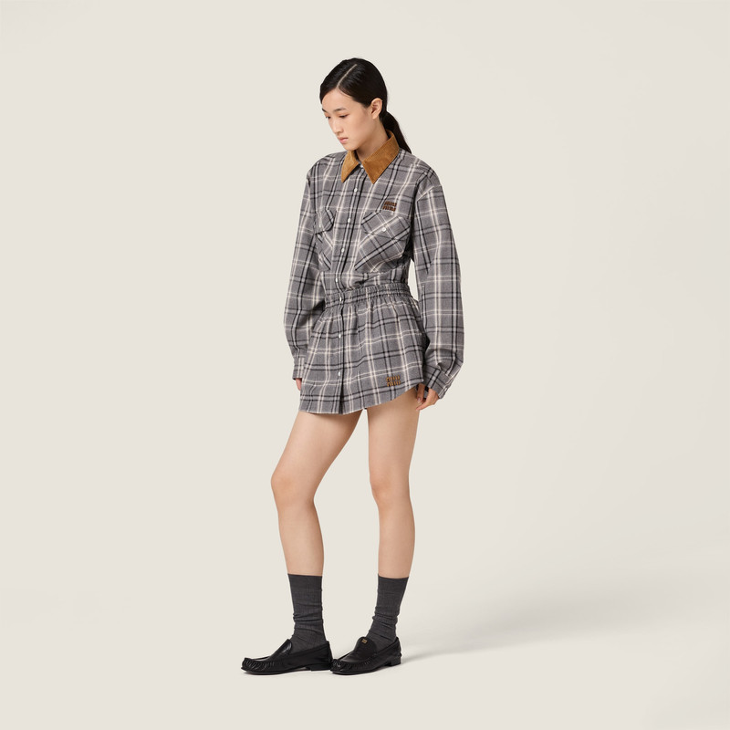 Miu Miu Checked flannel shirt outlook