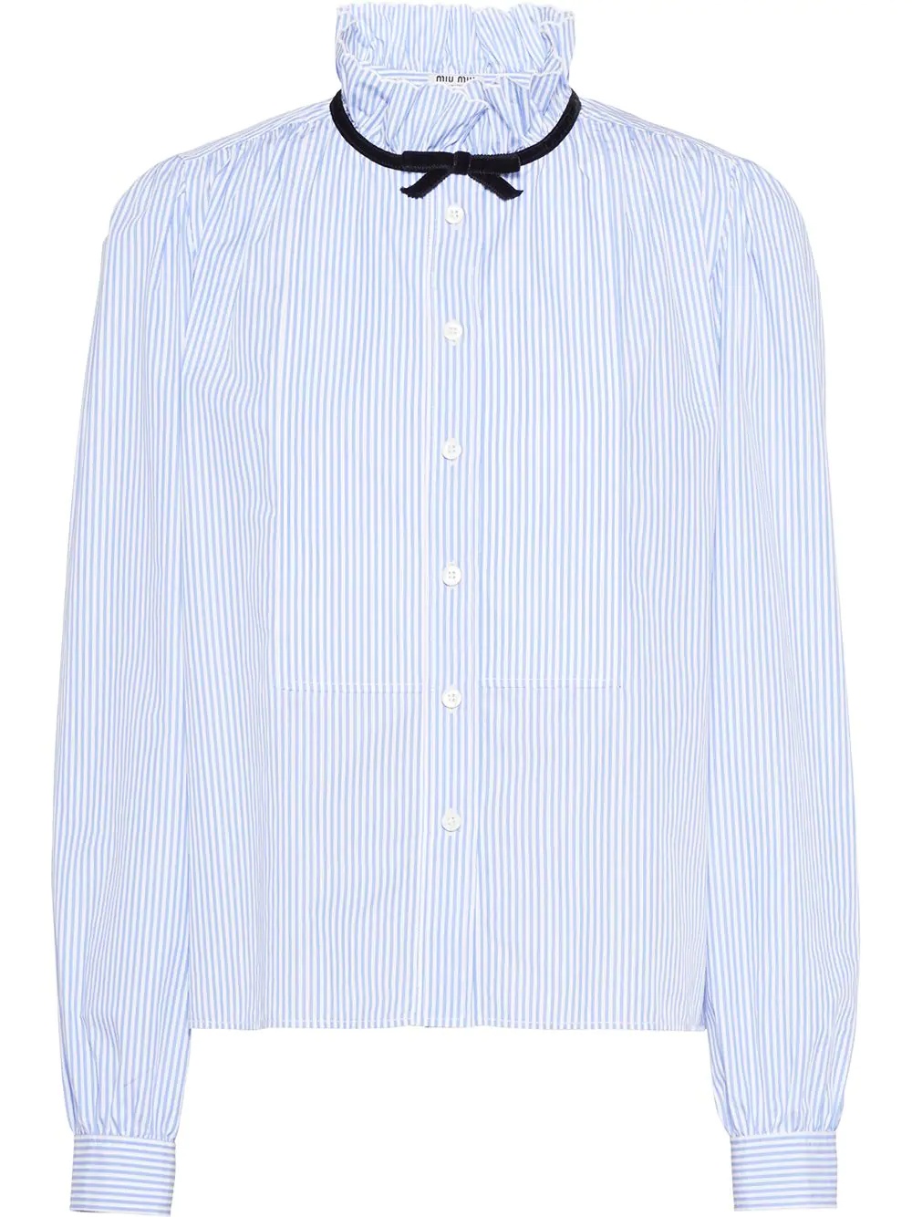 pinstriped poplin blouse - 1