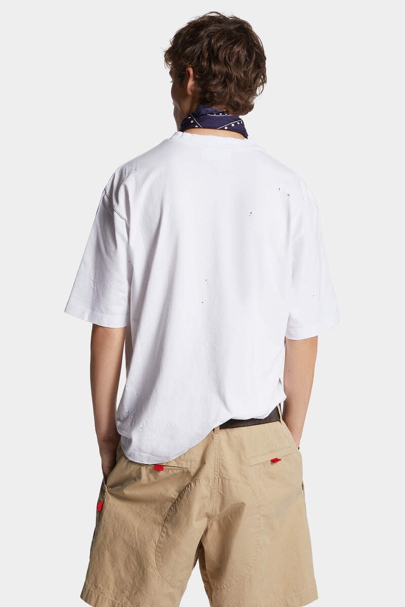 DYED AND DESTROYED LOOSE FIT CATEN LEAGUE T-SHIRT - 4