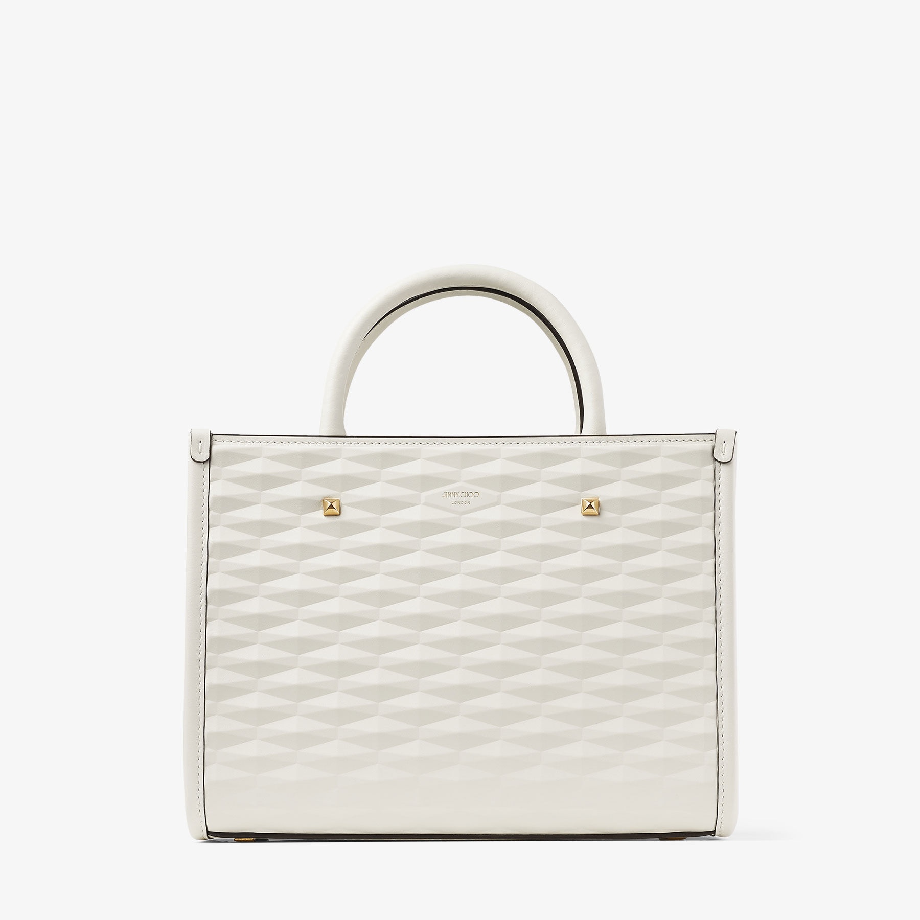 Avenue S Tote
White Diamond Embossed 3D Leather Tote Bag - 1